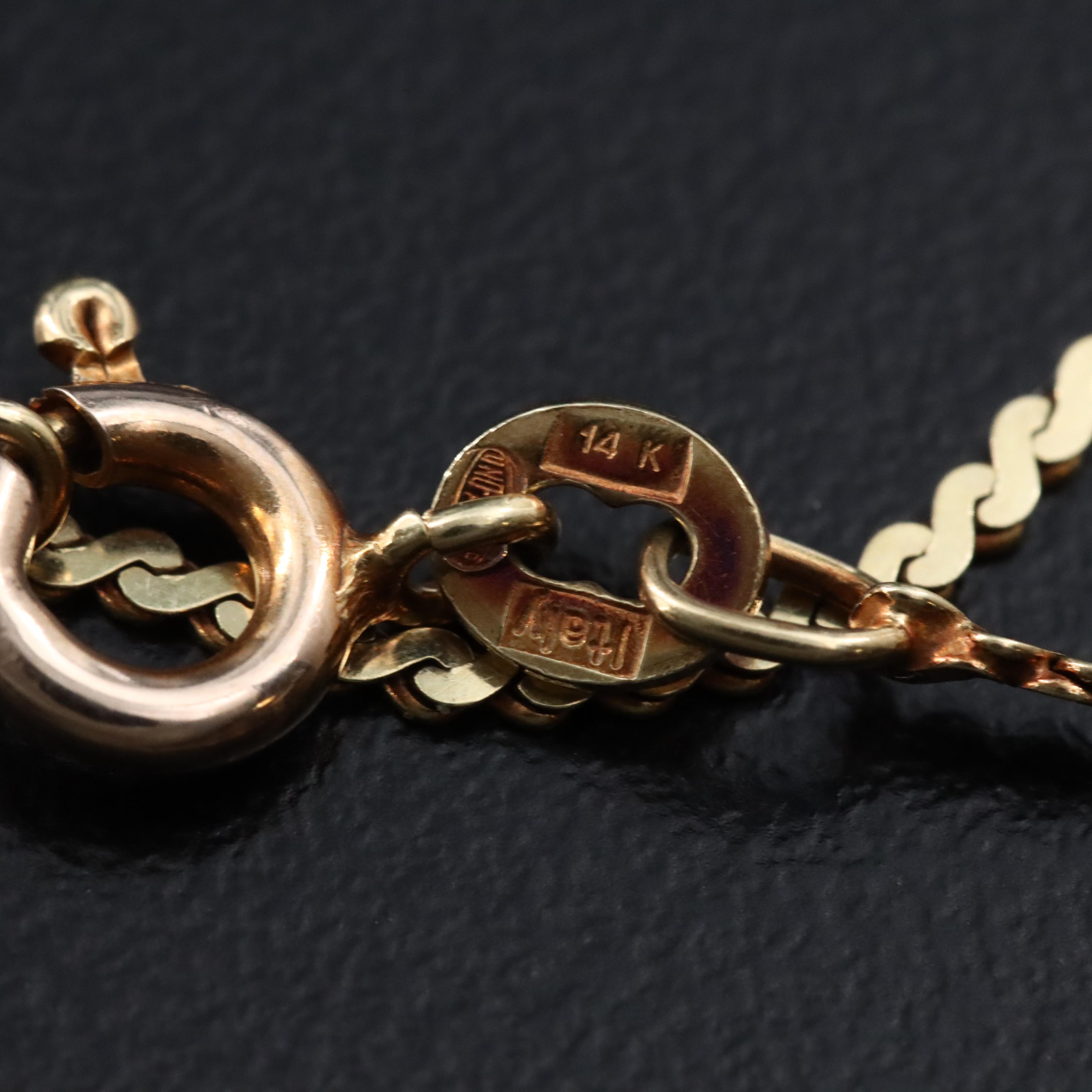 14K Pearl Pendant Necklace