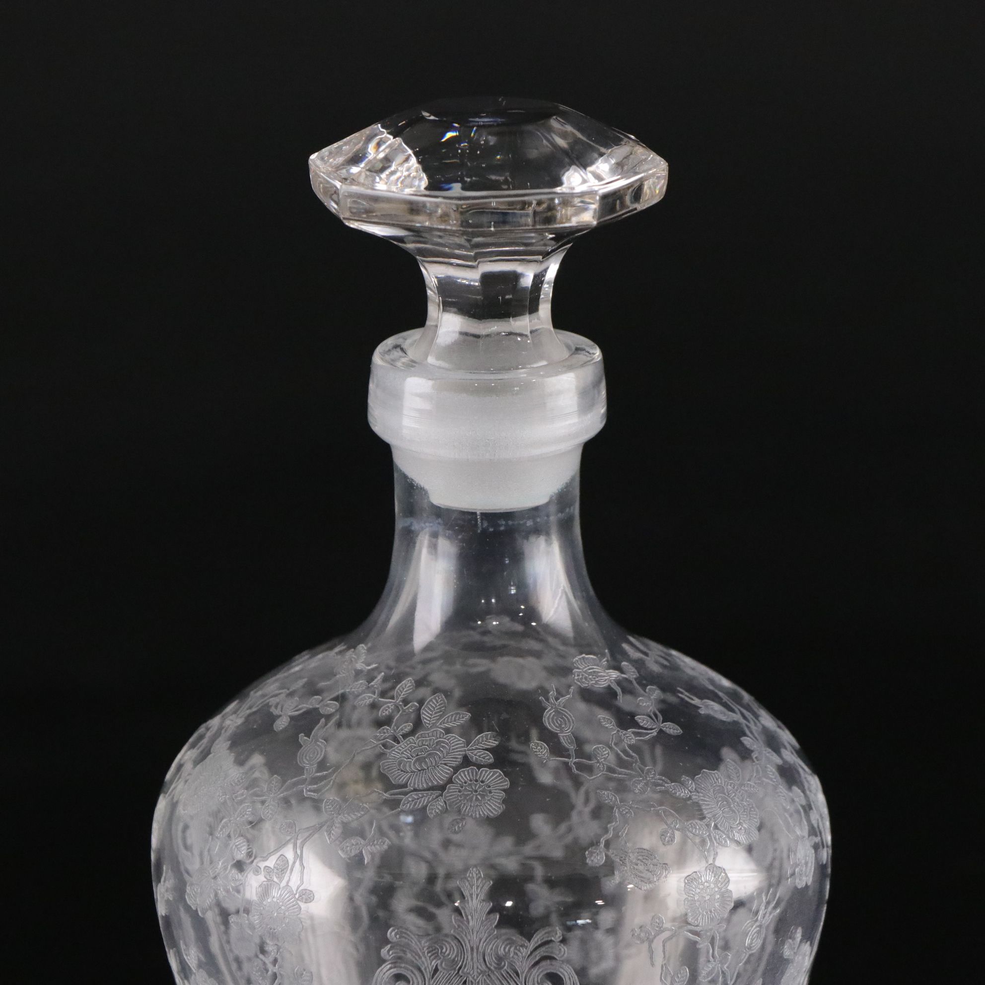 Cambridge "Rosepoint" Glass Decanter