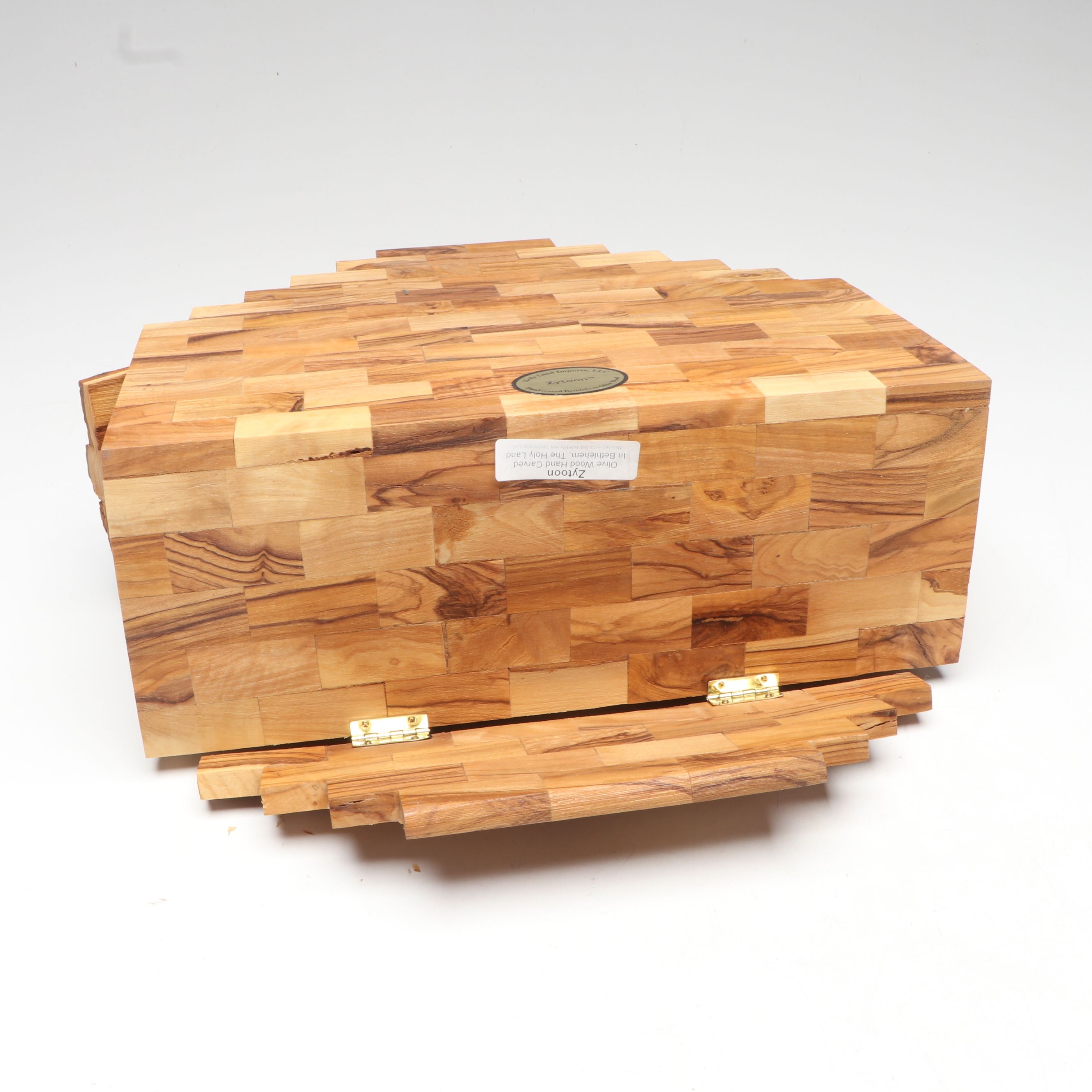 Handcrafted Olivewood and Bark Nativity Set