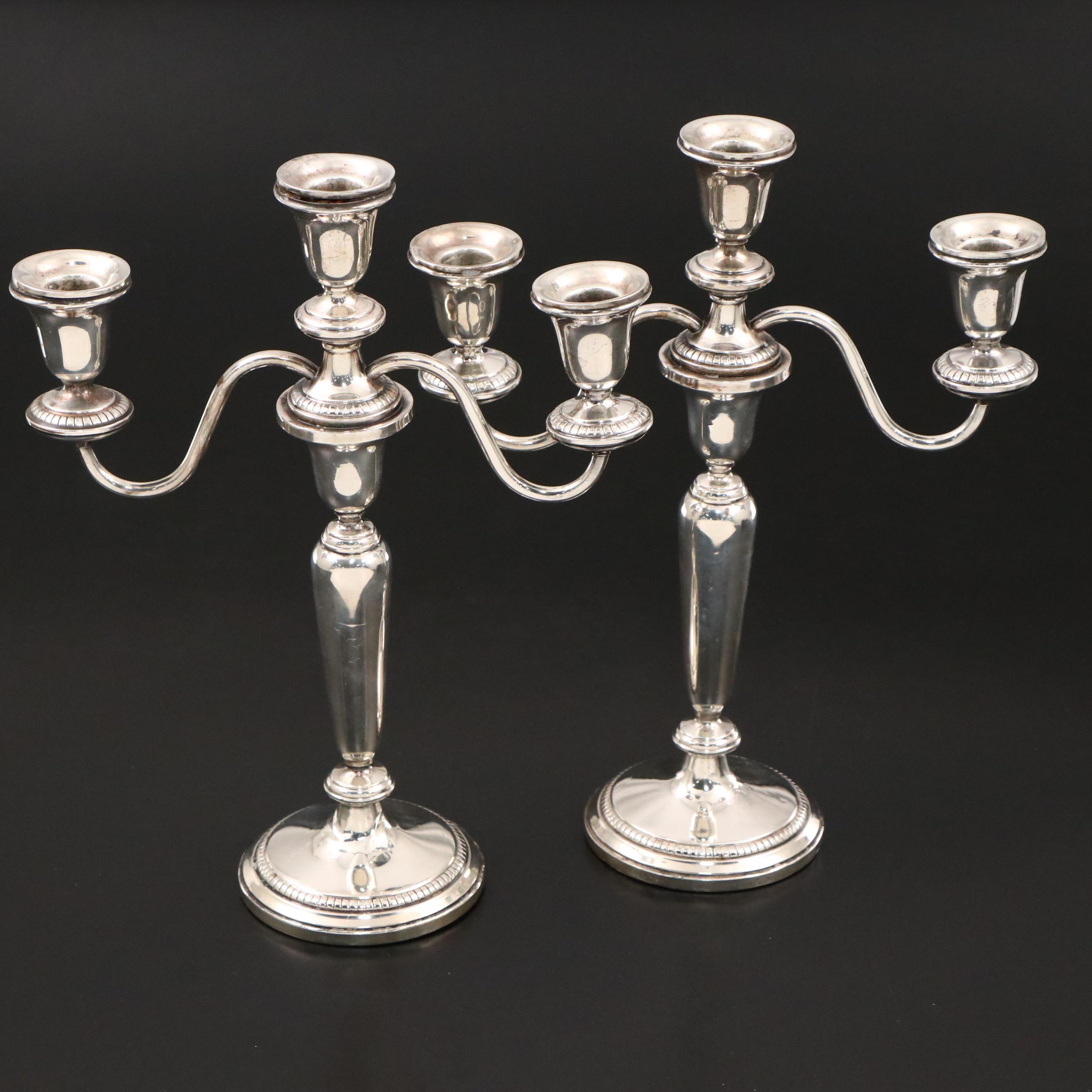 Revere Silversmiths Weighted Sterling Silver Candelabra