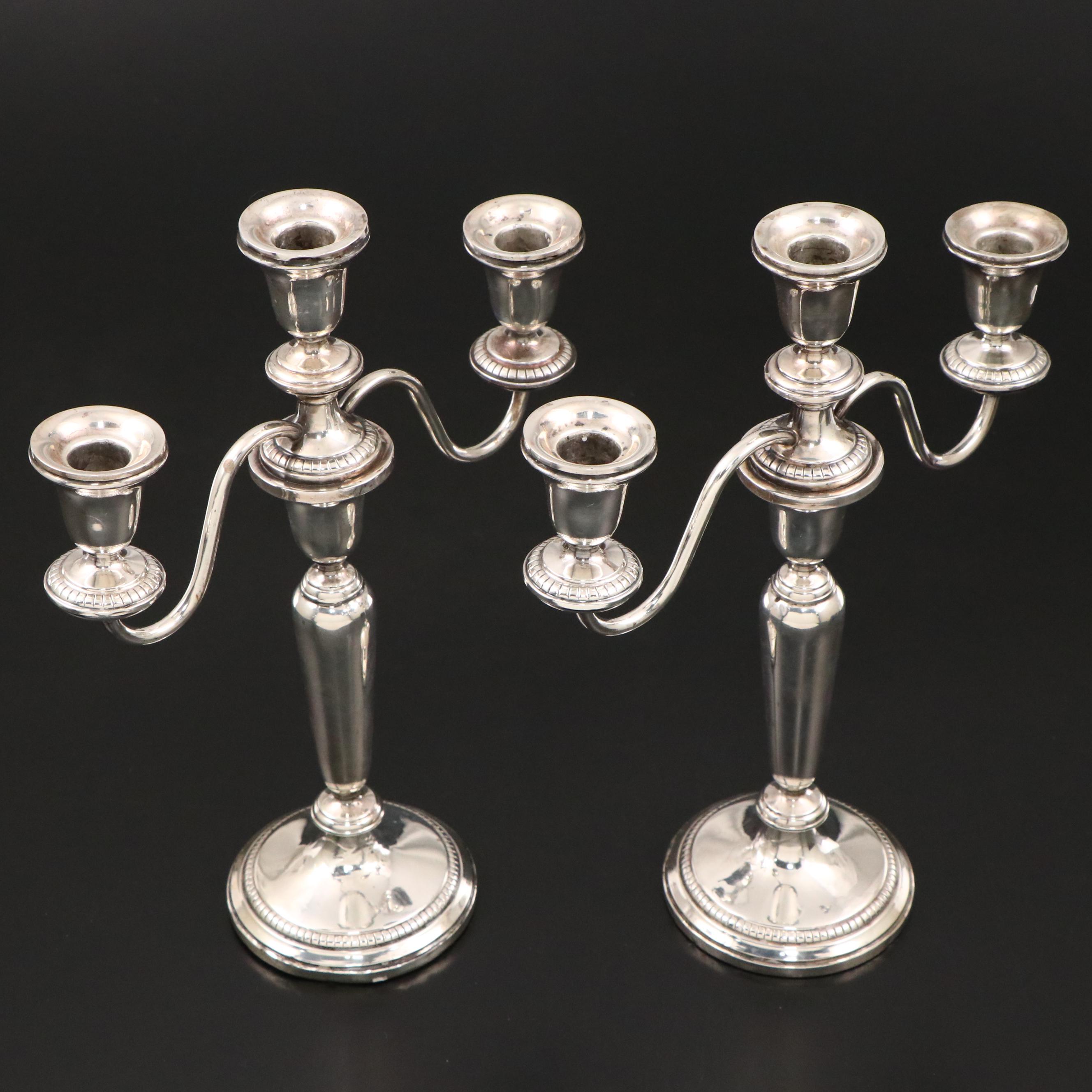 Revere Silversmiths Weighted Sterling Silver Candelabra