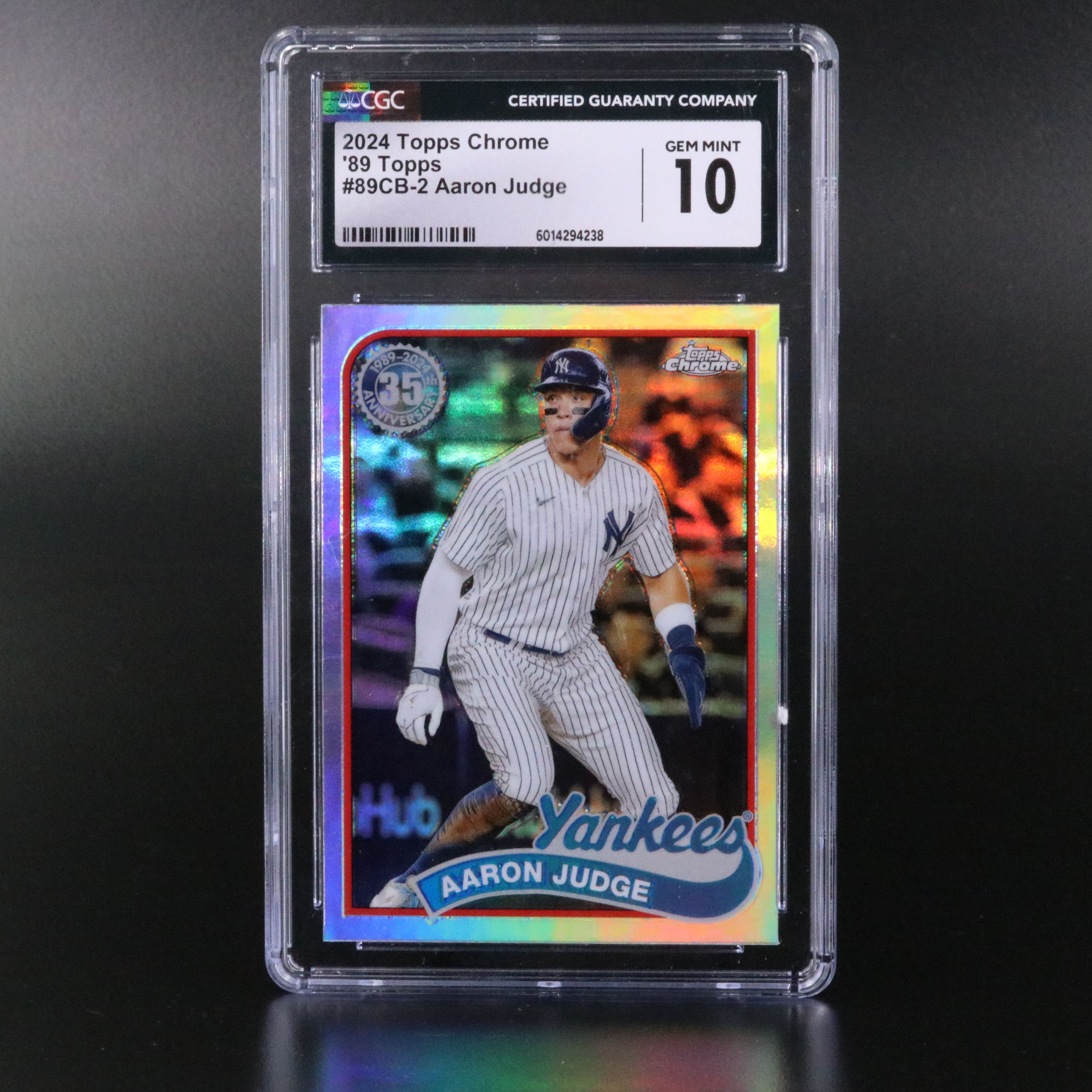 2024 Topps Chrome Aaron Judge ‘89 Baseball Card Graded CGC 10
