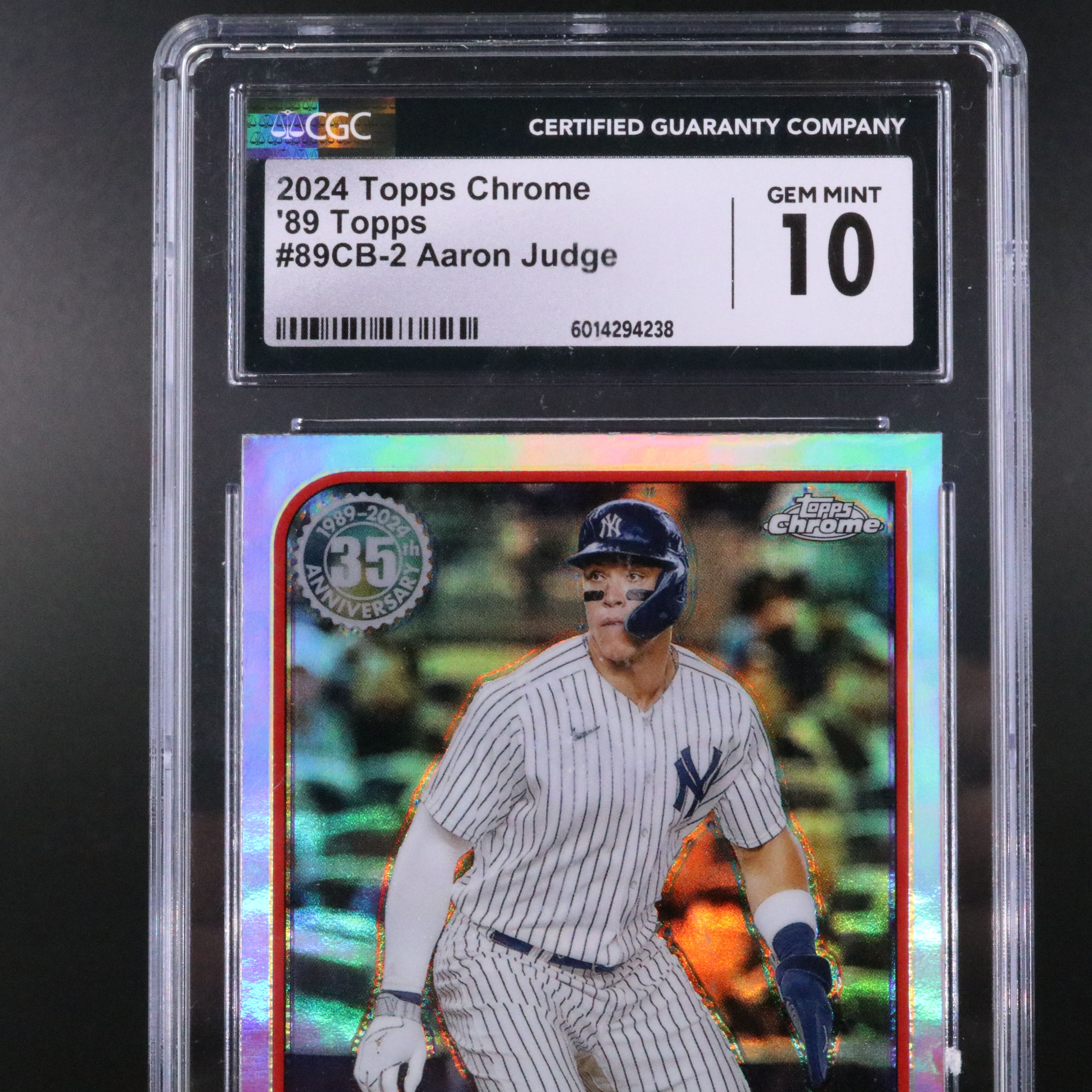 2024 Topps Chrome Aaron Judge ‘89 Baseball Card Graded CGC 10