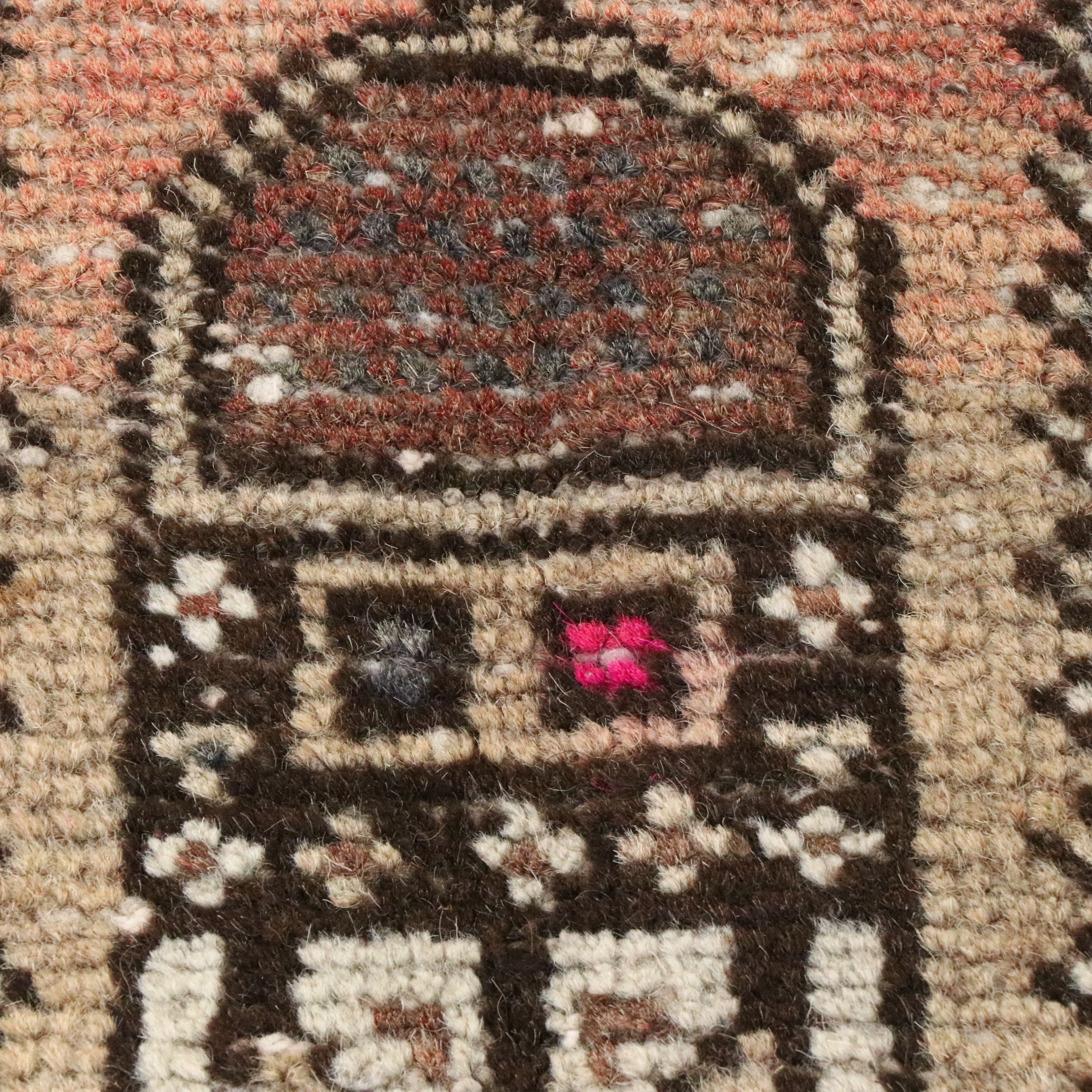 4'1 x 7' Hand-Knotted Afghan Baluch Area Rug