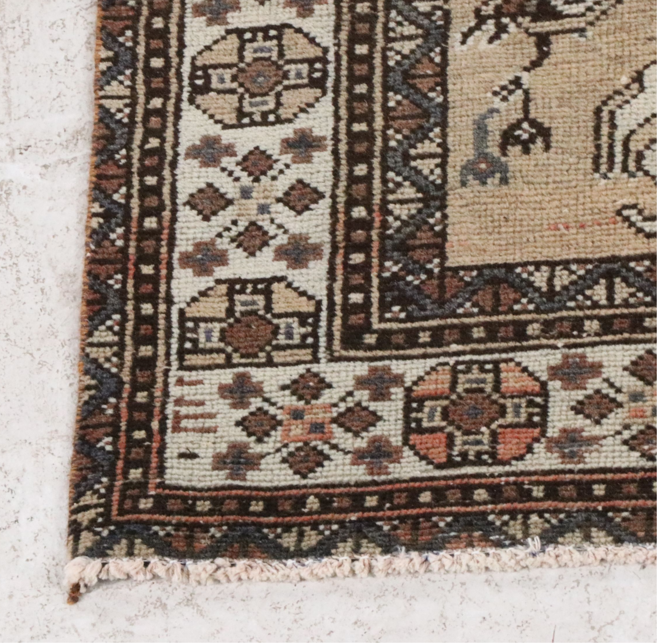 4'1 x 7' Hand-Knotted Afghan Baluch Area Rug
