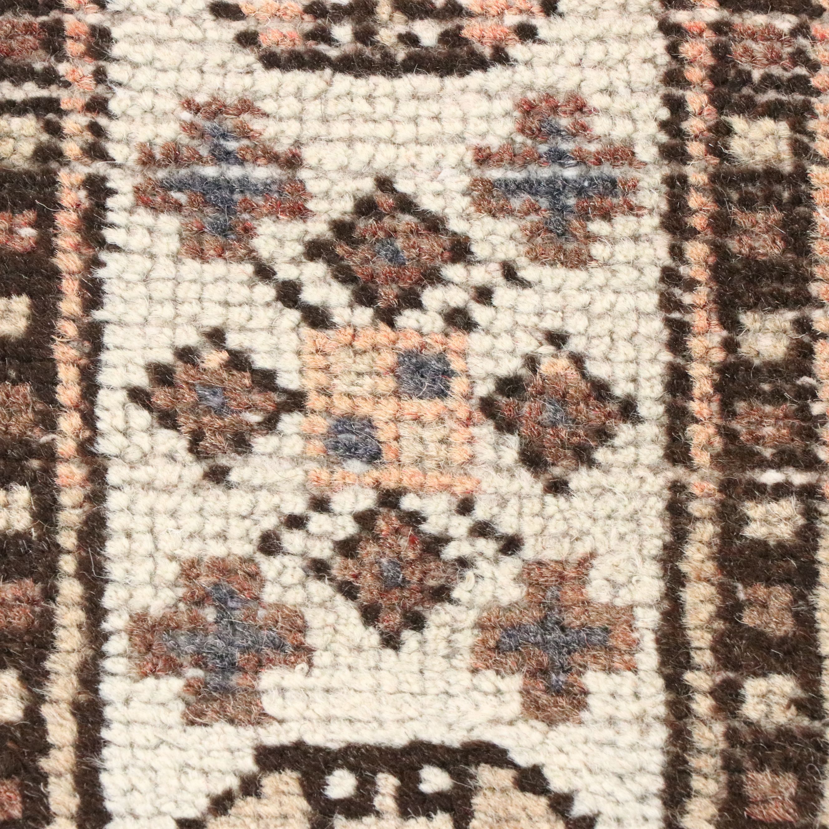 4'1 x 7' Hand-Knotted Afghan Baluch Area Rug