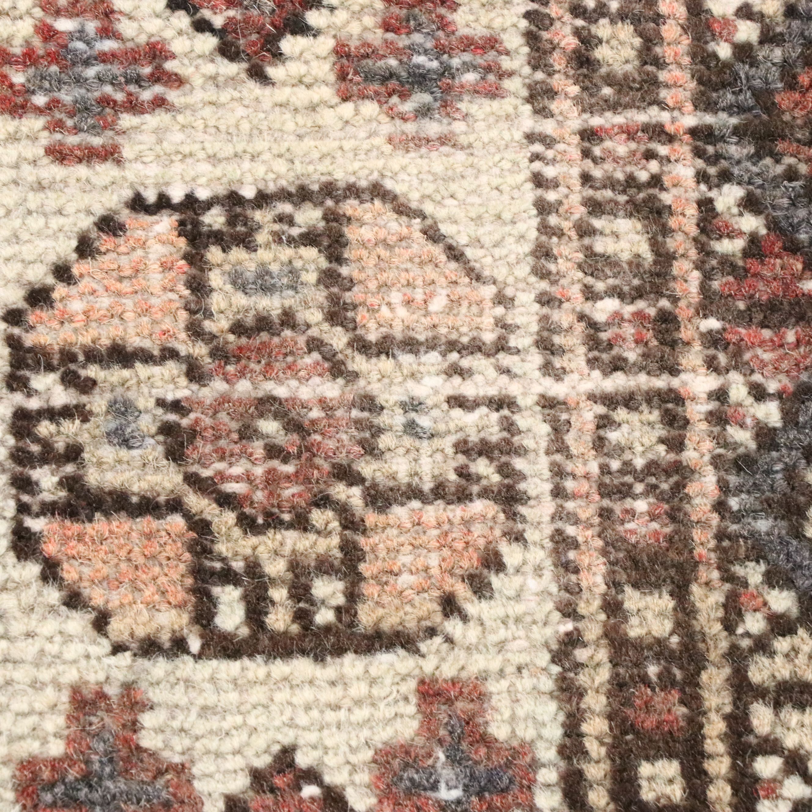 4'1 x 7' Hand-Knotted Afghan Baluch Area Rug