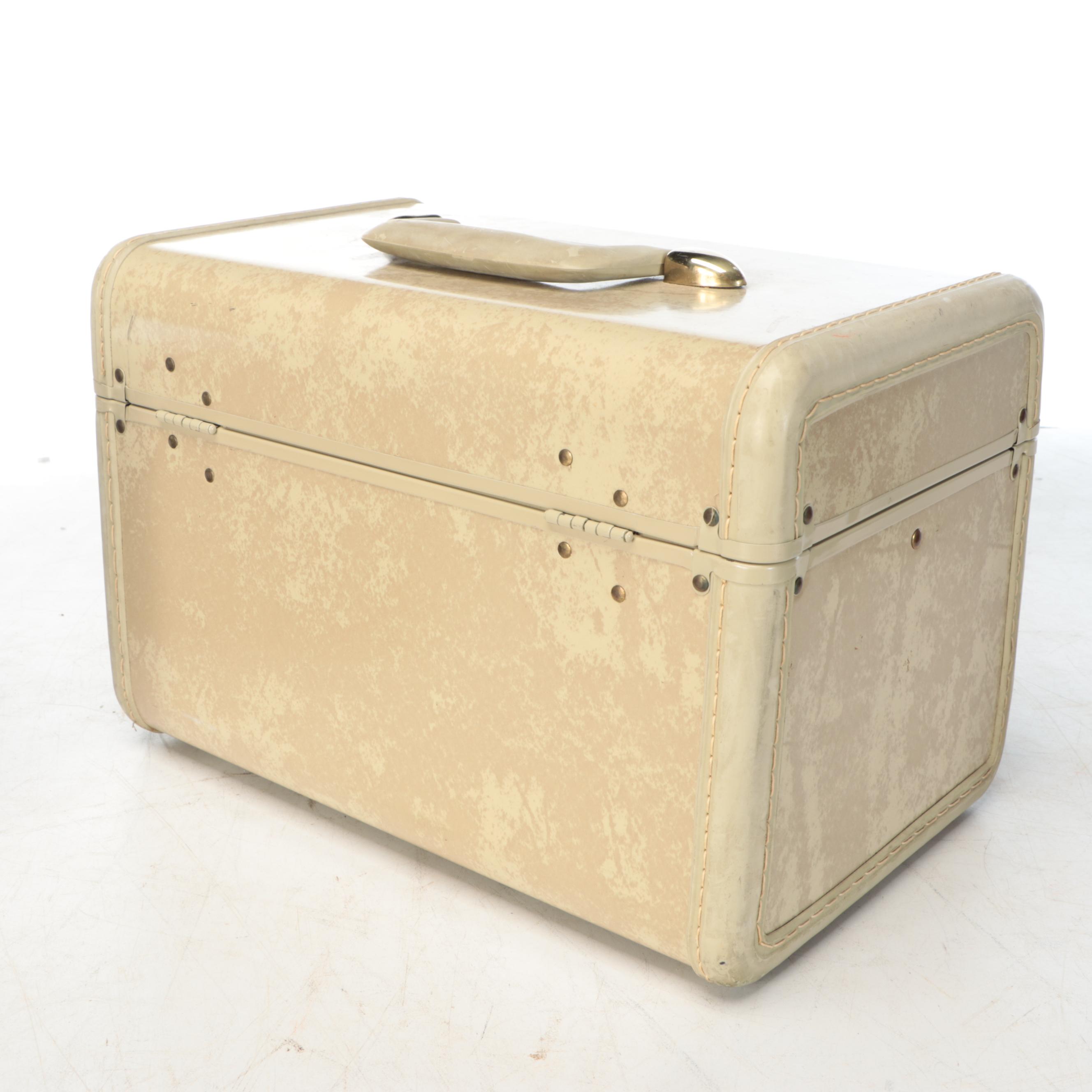 Samsonite and Mark Cross Hard Shell Train Cases and Suitcase