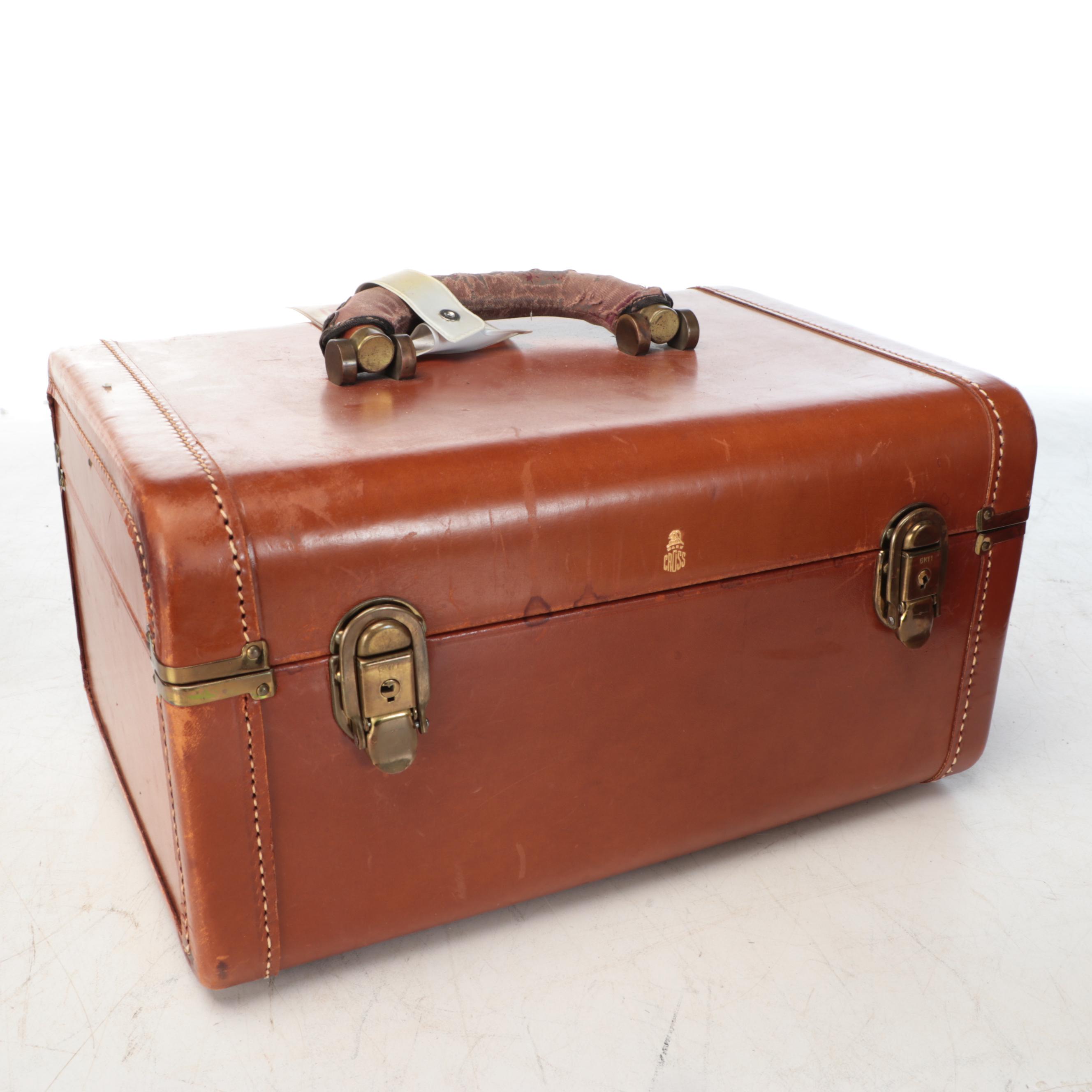 Samsonite and Mark Cross Hard Shell Train Cases and Suitcase