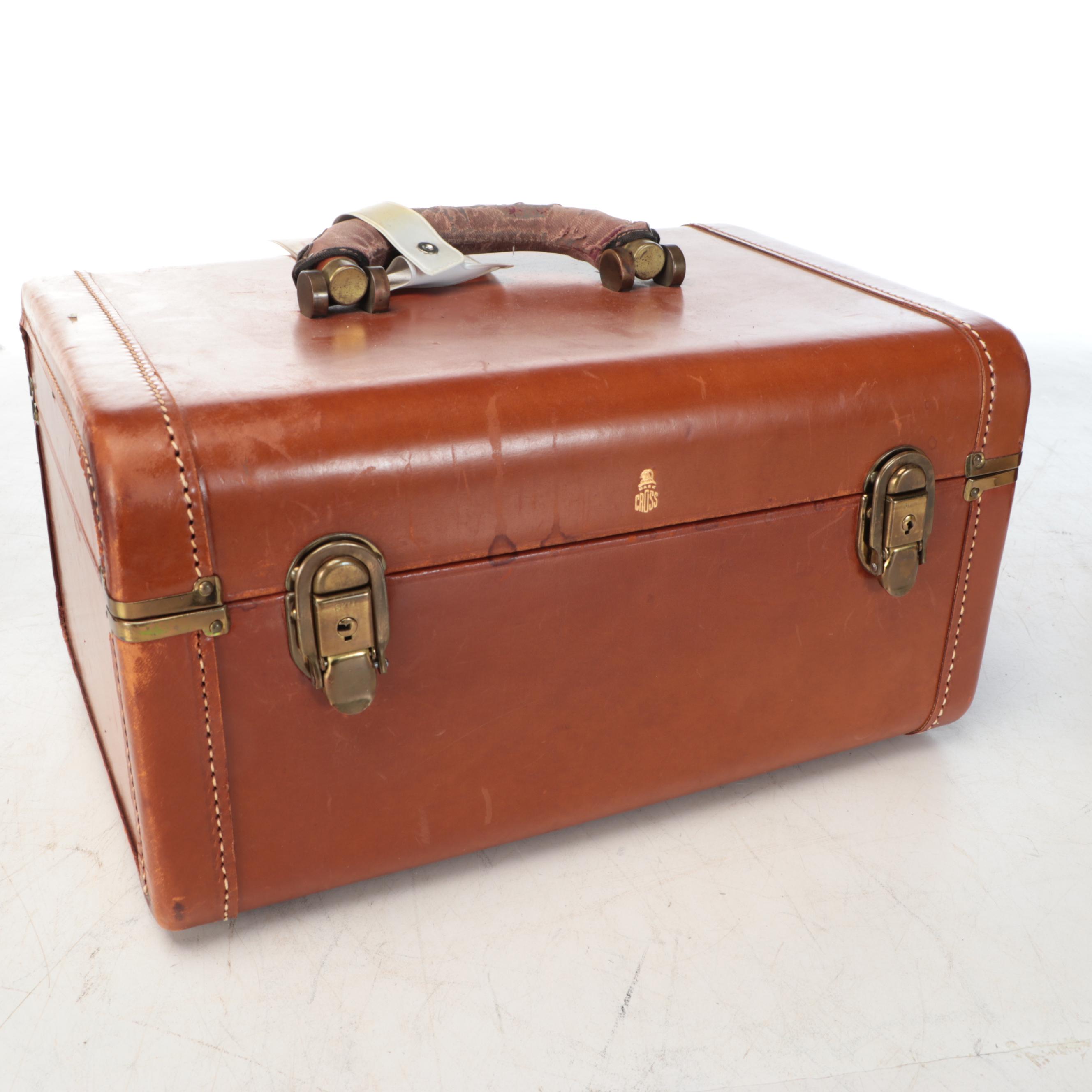 Samsonite and Mark Cross Hard Shell Train Cases and Suitcase