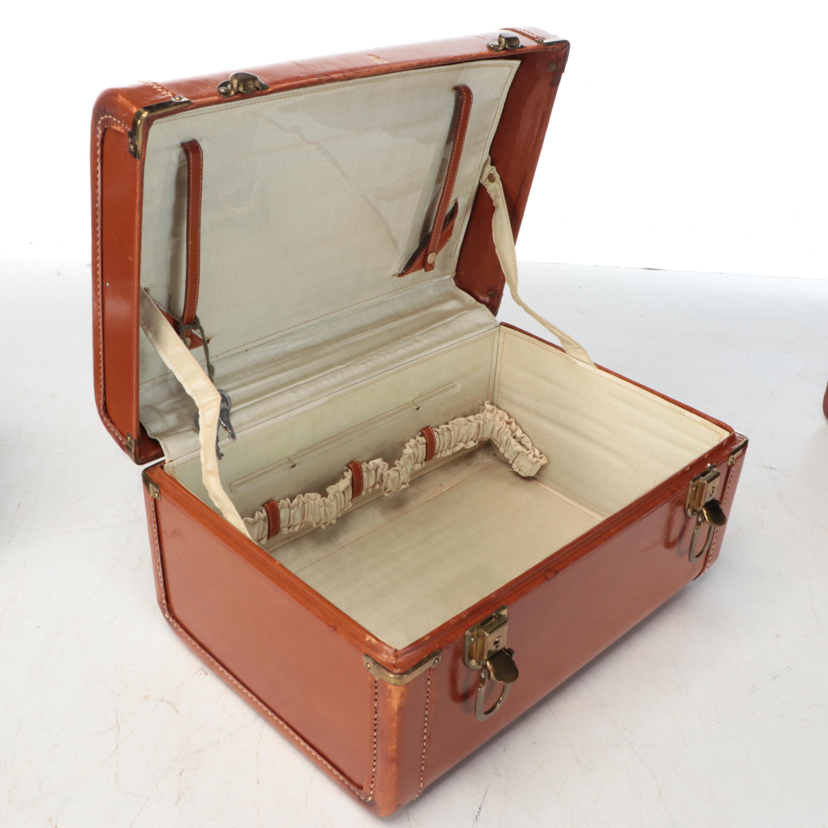 Samsonite and Mark Cross Hard Shell Train Cases and Suitcase