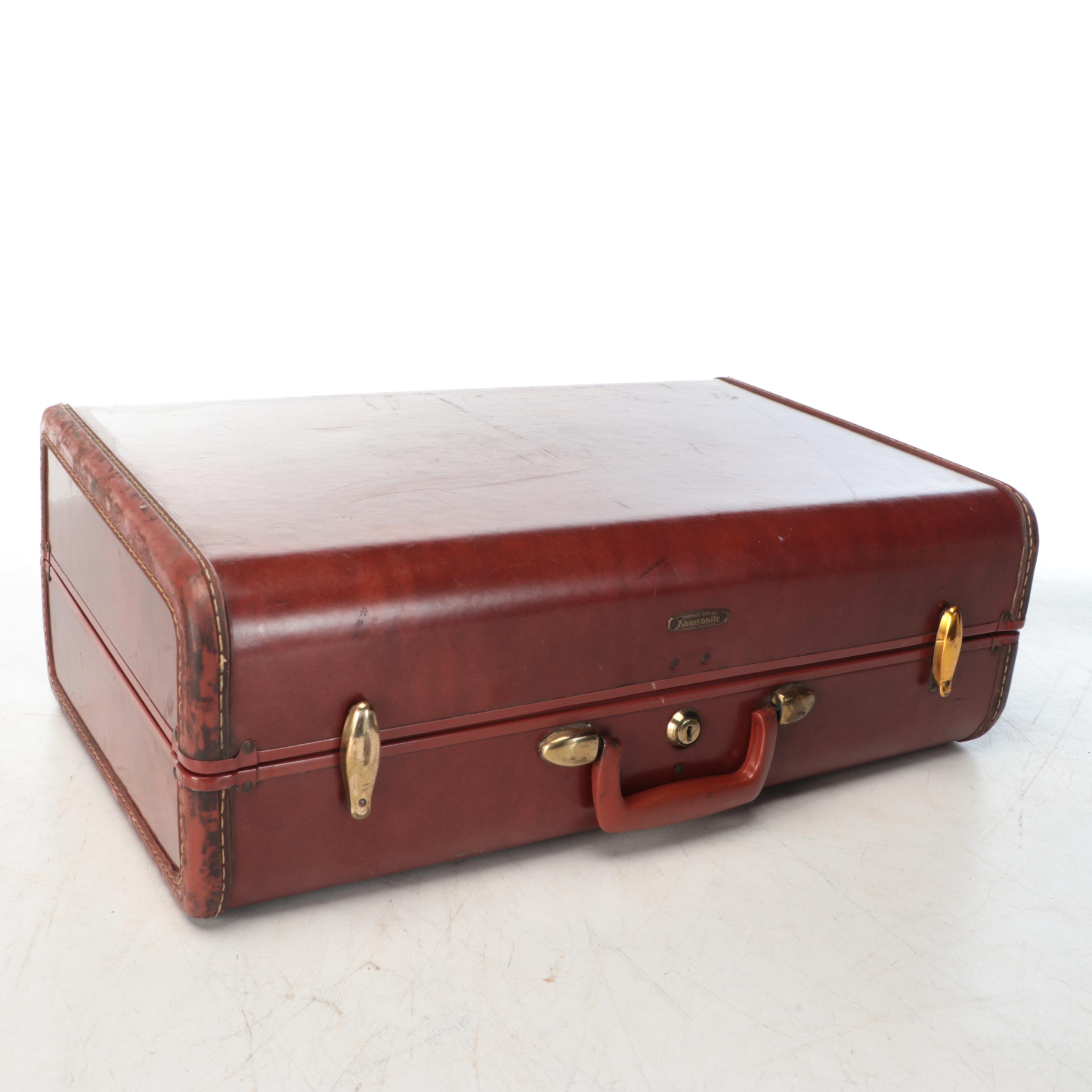 Samsonite and Mark Cross Hard Shell Train Cases and Suitcase