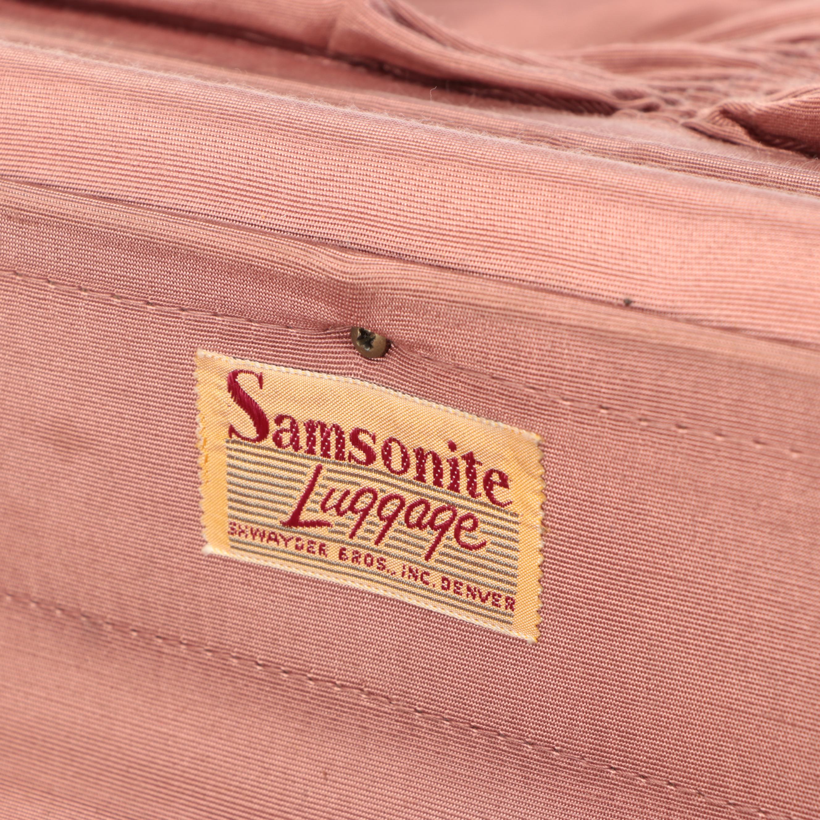 Samsonite and Mark Cross Hard Shell Train Cases and Suitcase