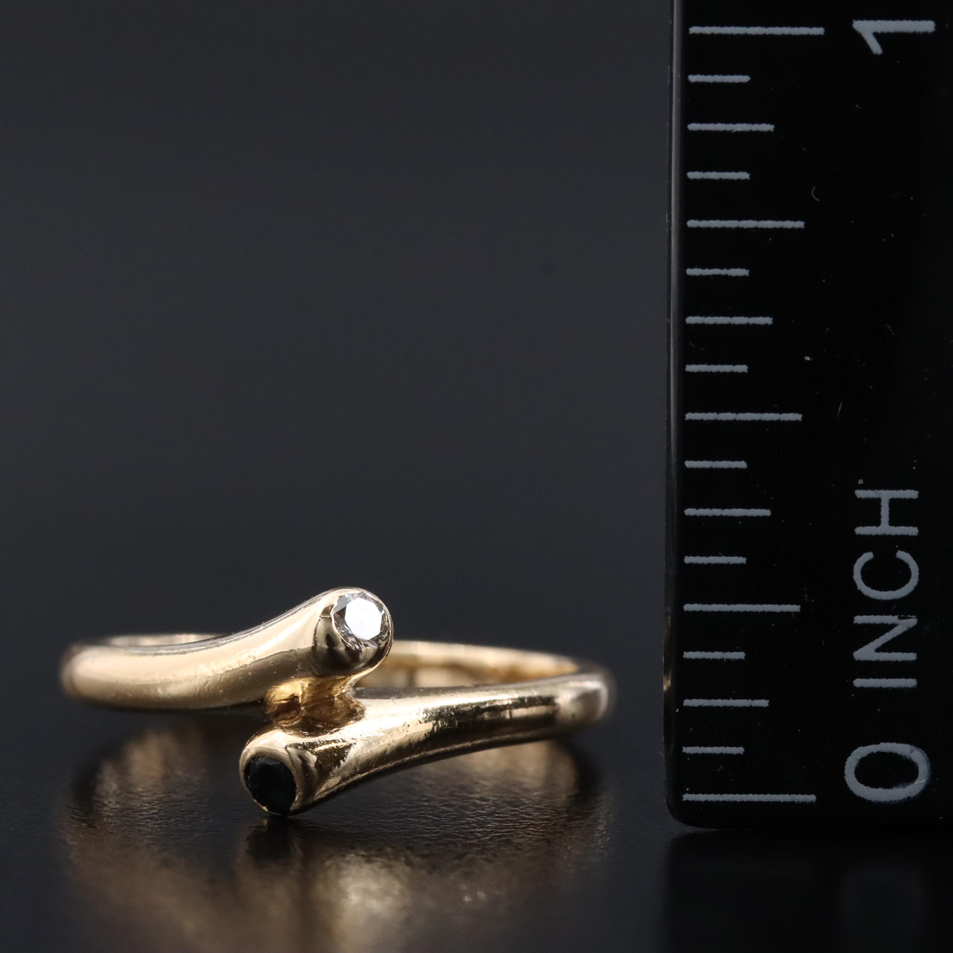 14K Sapphire and Diamond Ring