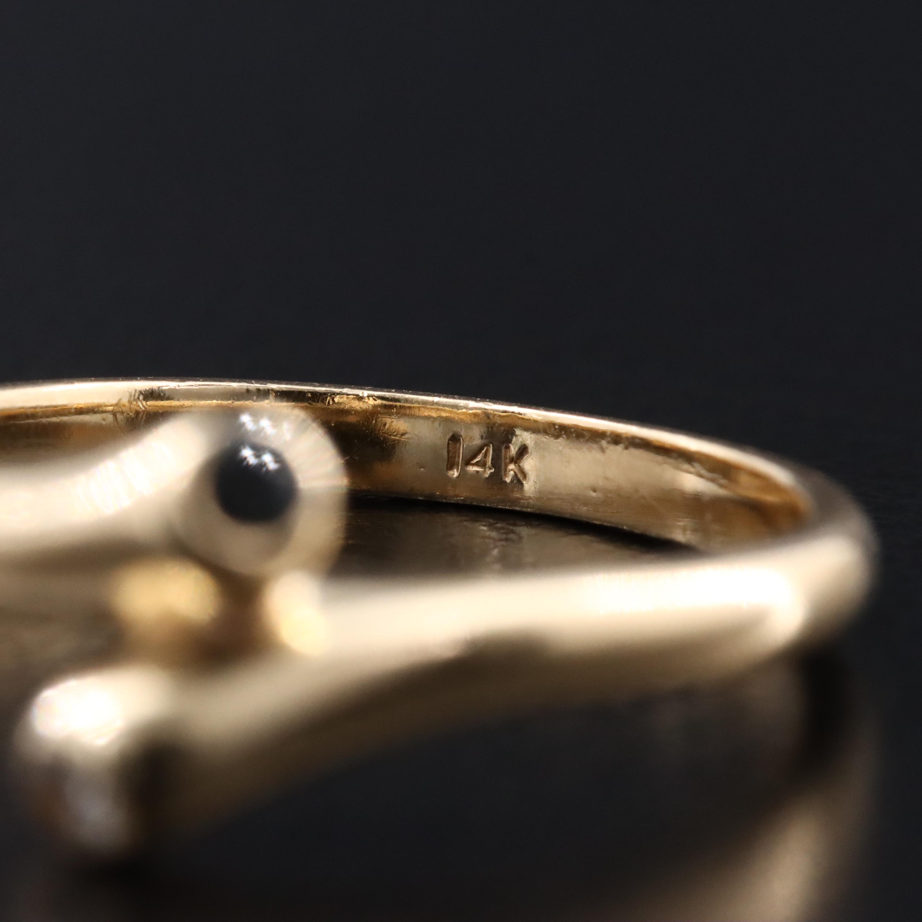 14K Sapphire and Diamond Ring