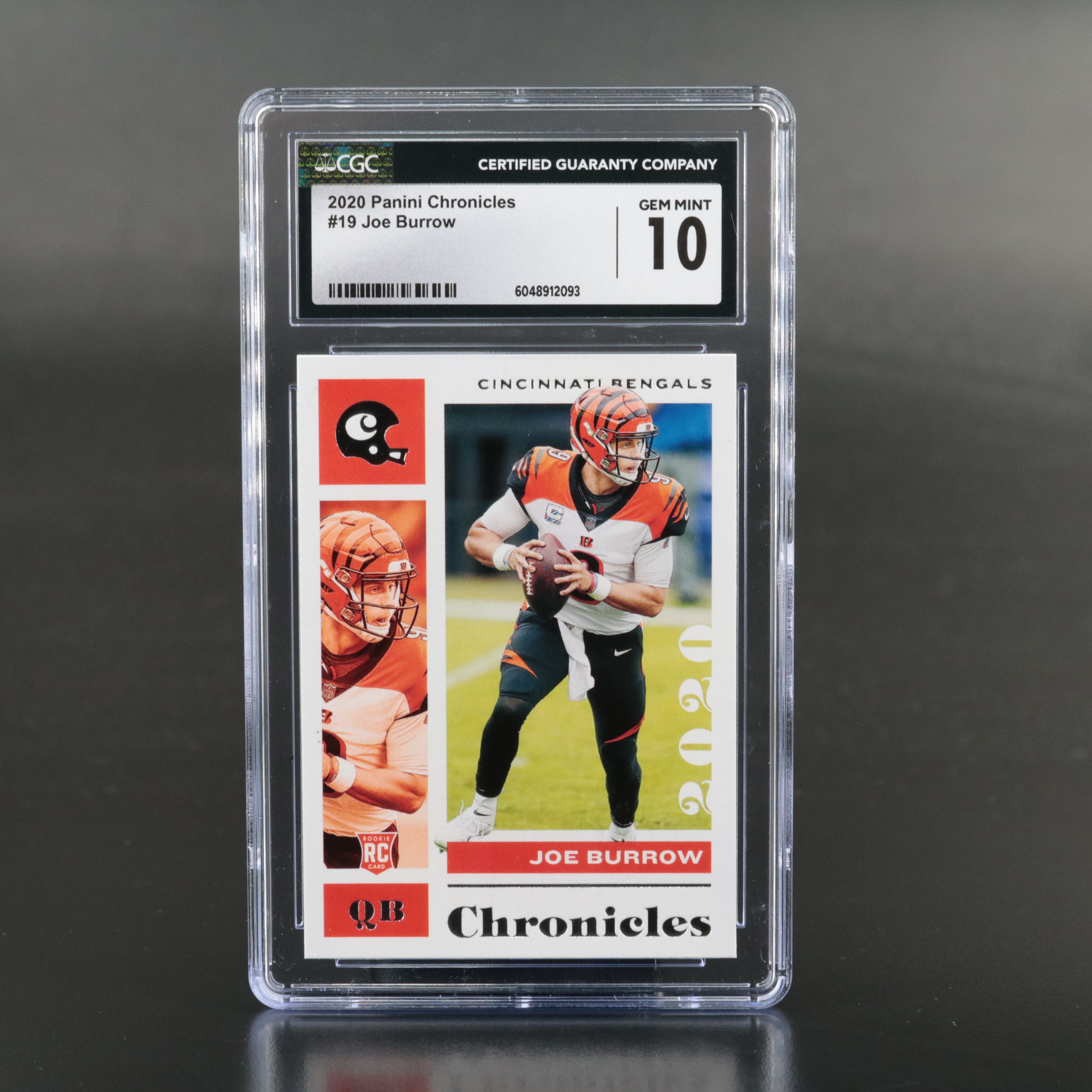 2020 Chronicles Joe Burrow Cincinnati Bengals Rookie Card Graded CGC 10