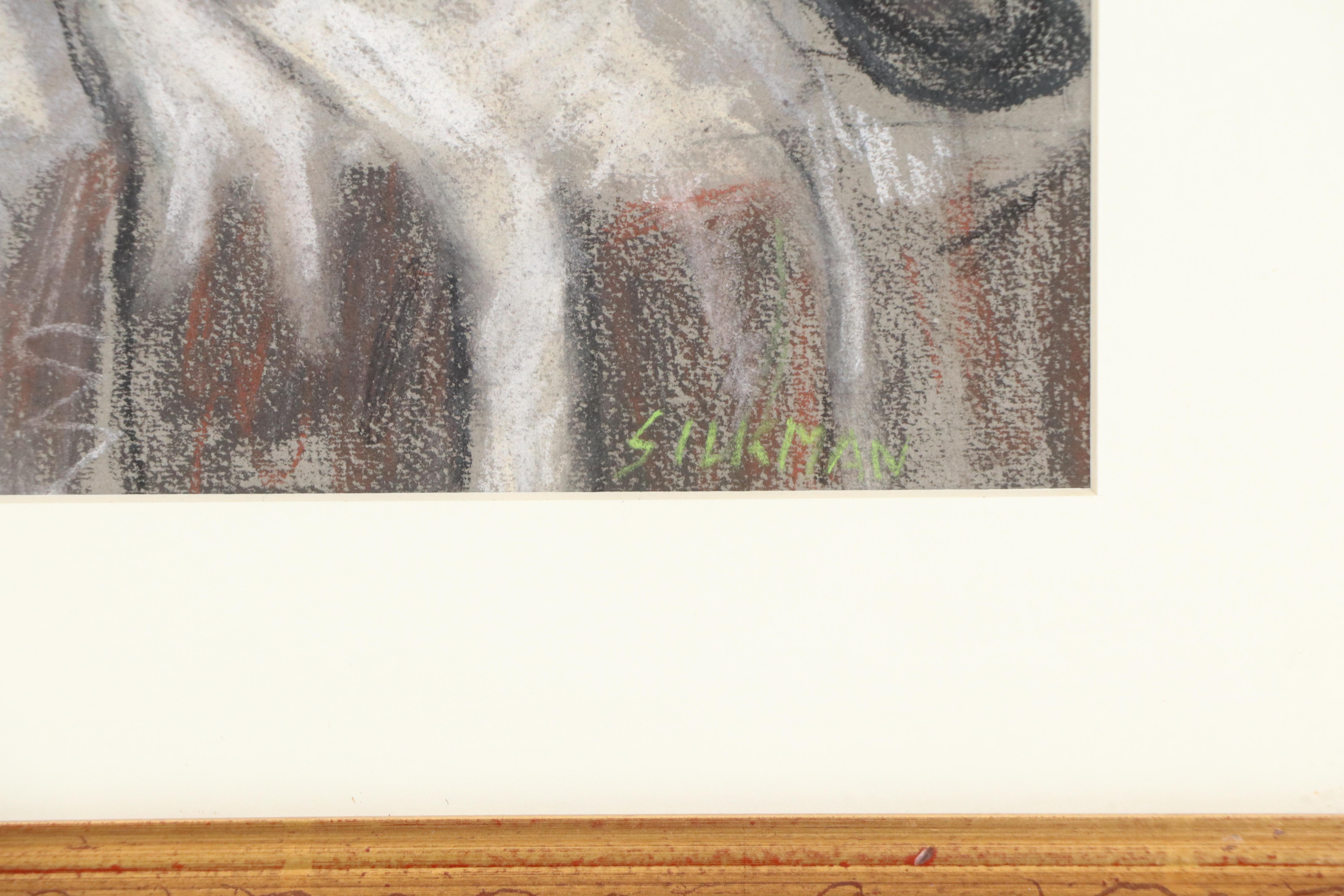 Still Life Pastel Drawing of Kettle with Shallots and Onions