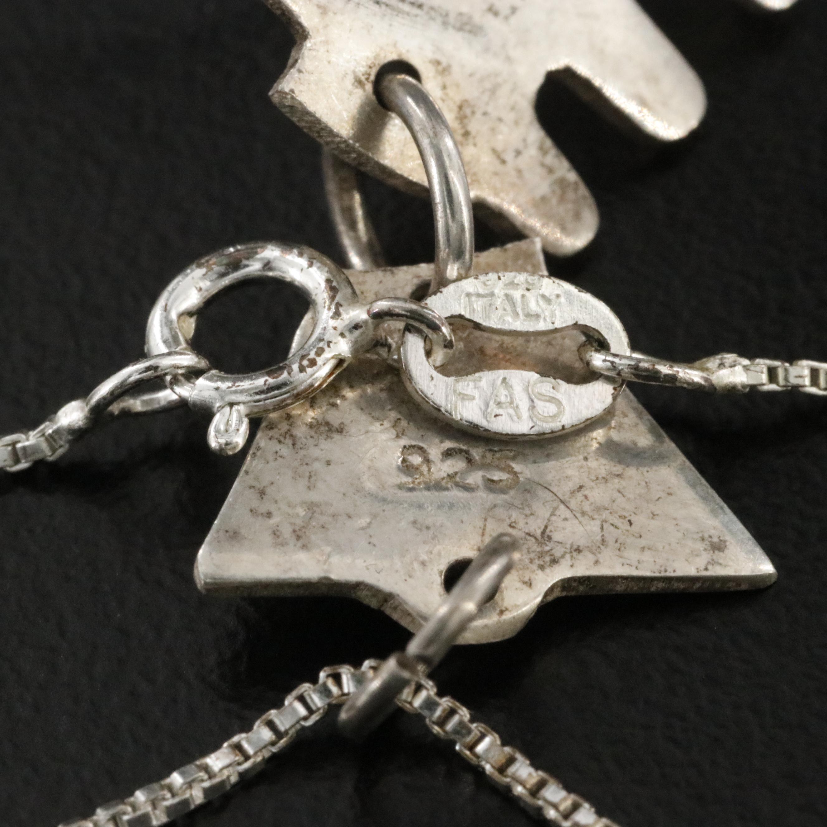 Sterling Fishbone Pendant Necklace