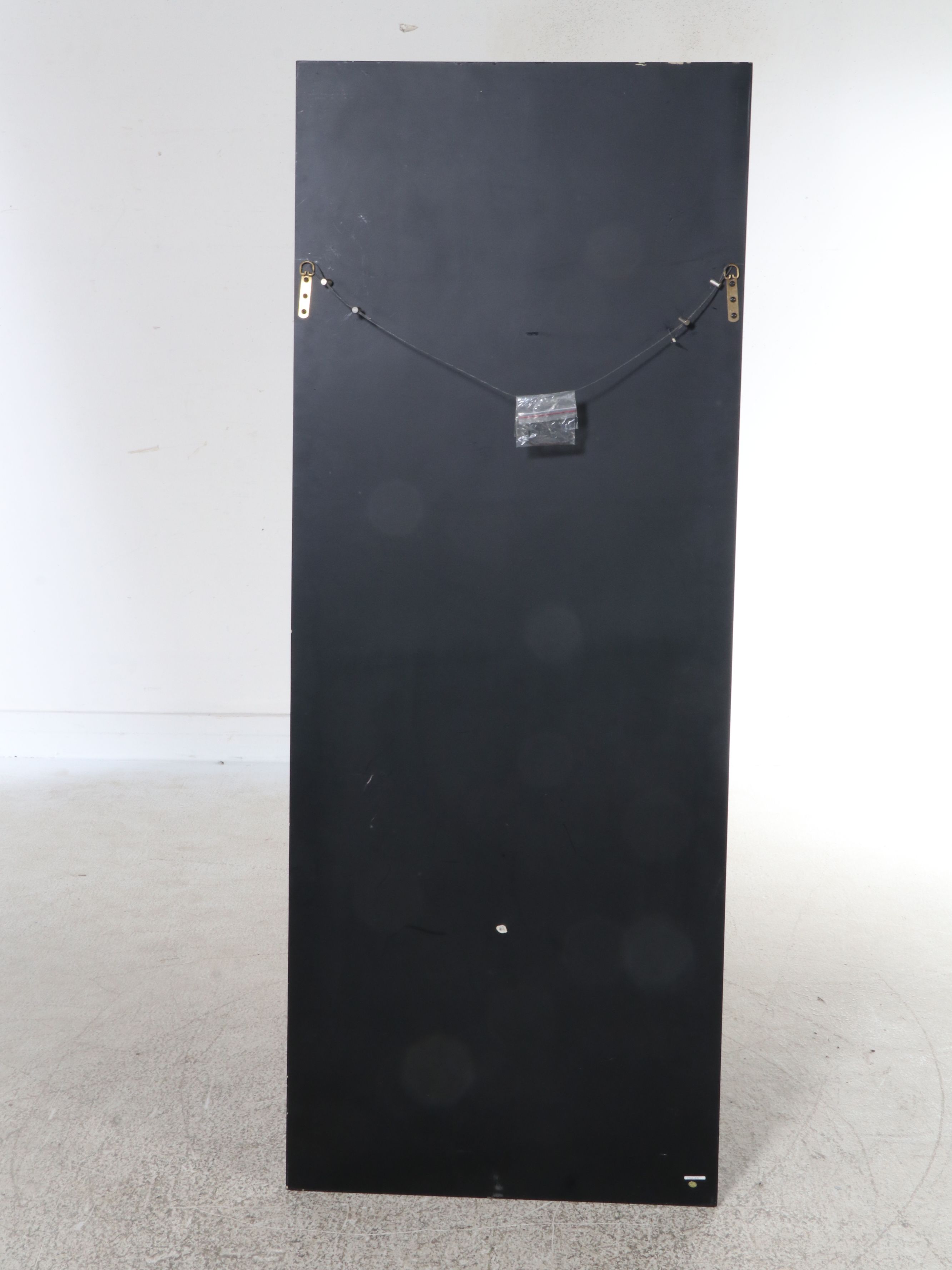 French Chinoiserie Style Black and Gold Hanging Panel