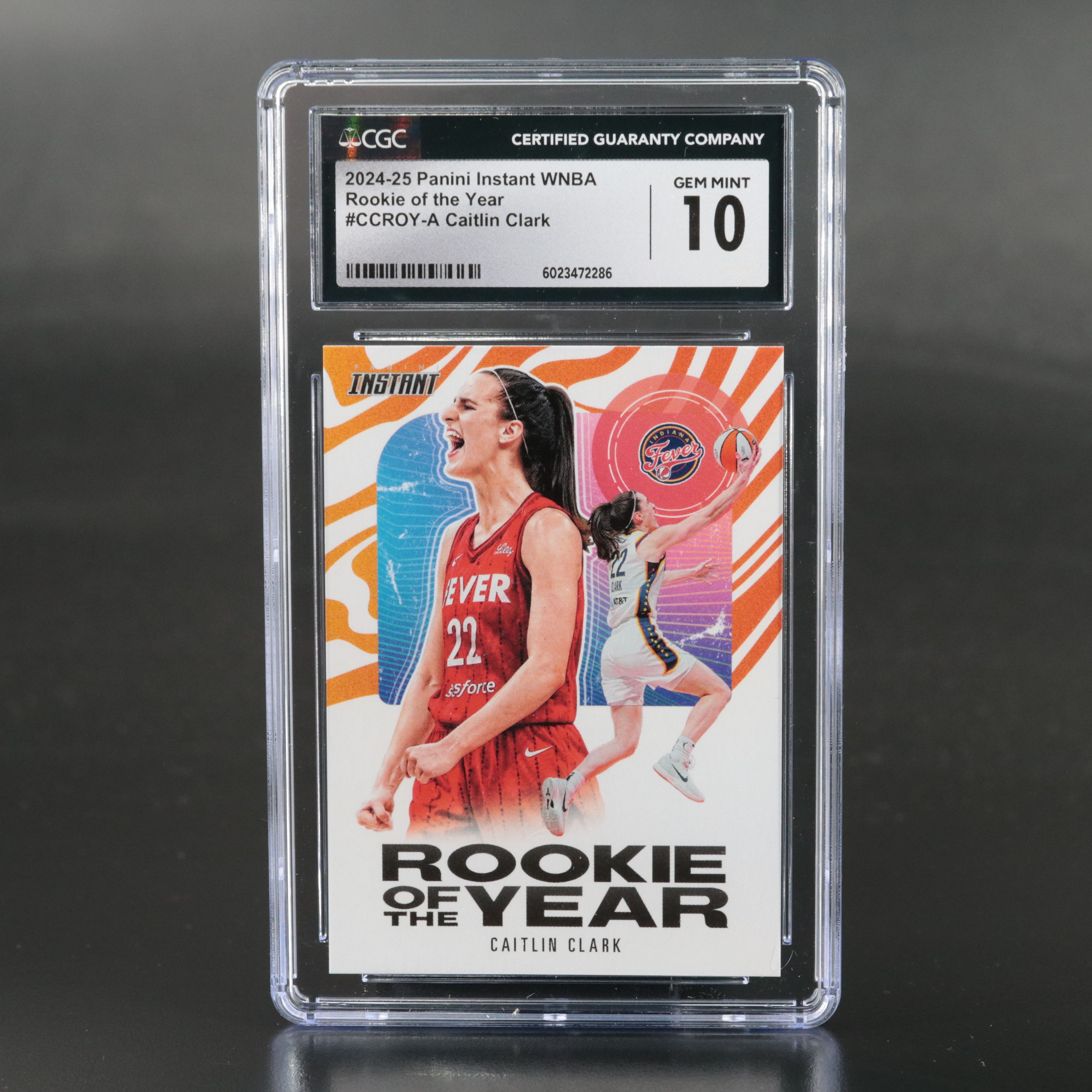 2024-25 Panini Instant Caitlin Clark Rookie of the Year Card Graded CGC 10