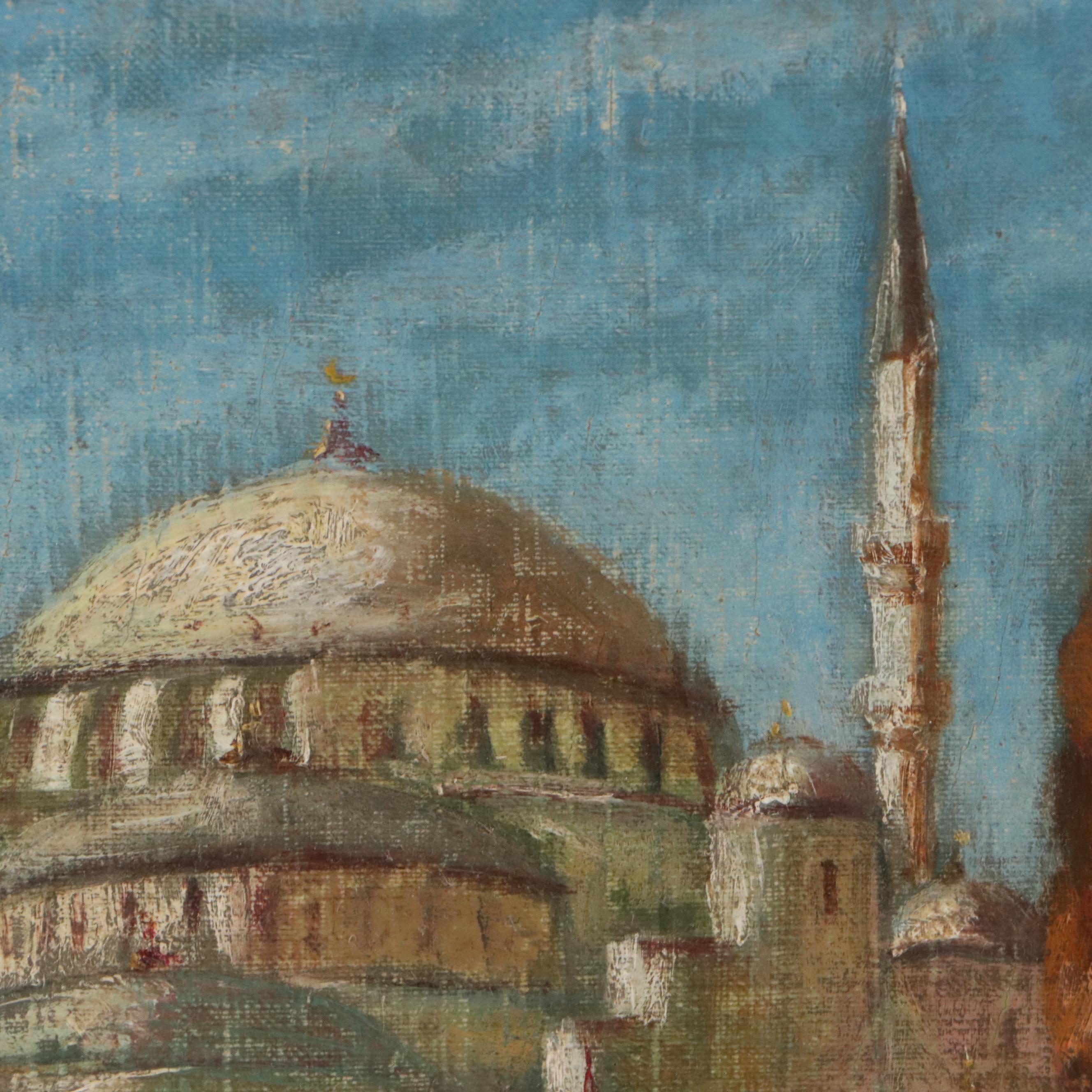 Ramzaef Oil Painting of Turkish Mosque "Sultan Ahmed"