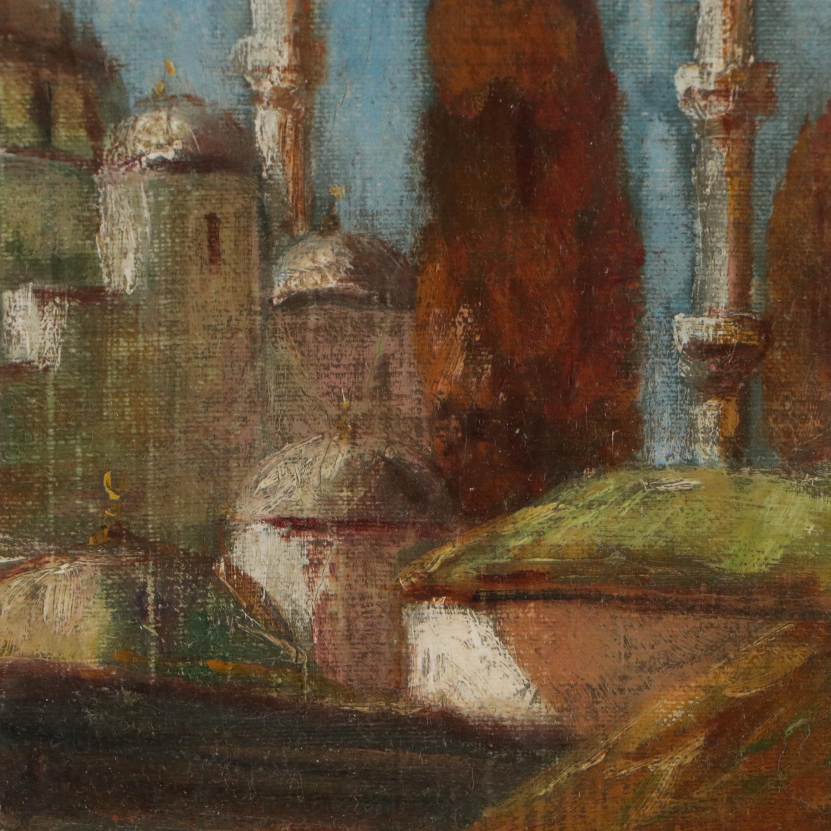 Ramzaef Oil Painting of Turkish Mosque "Sultan Ahmed"