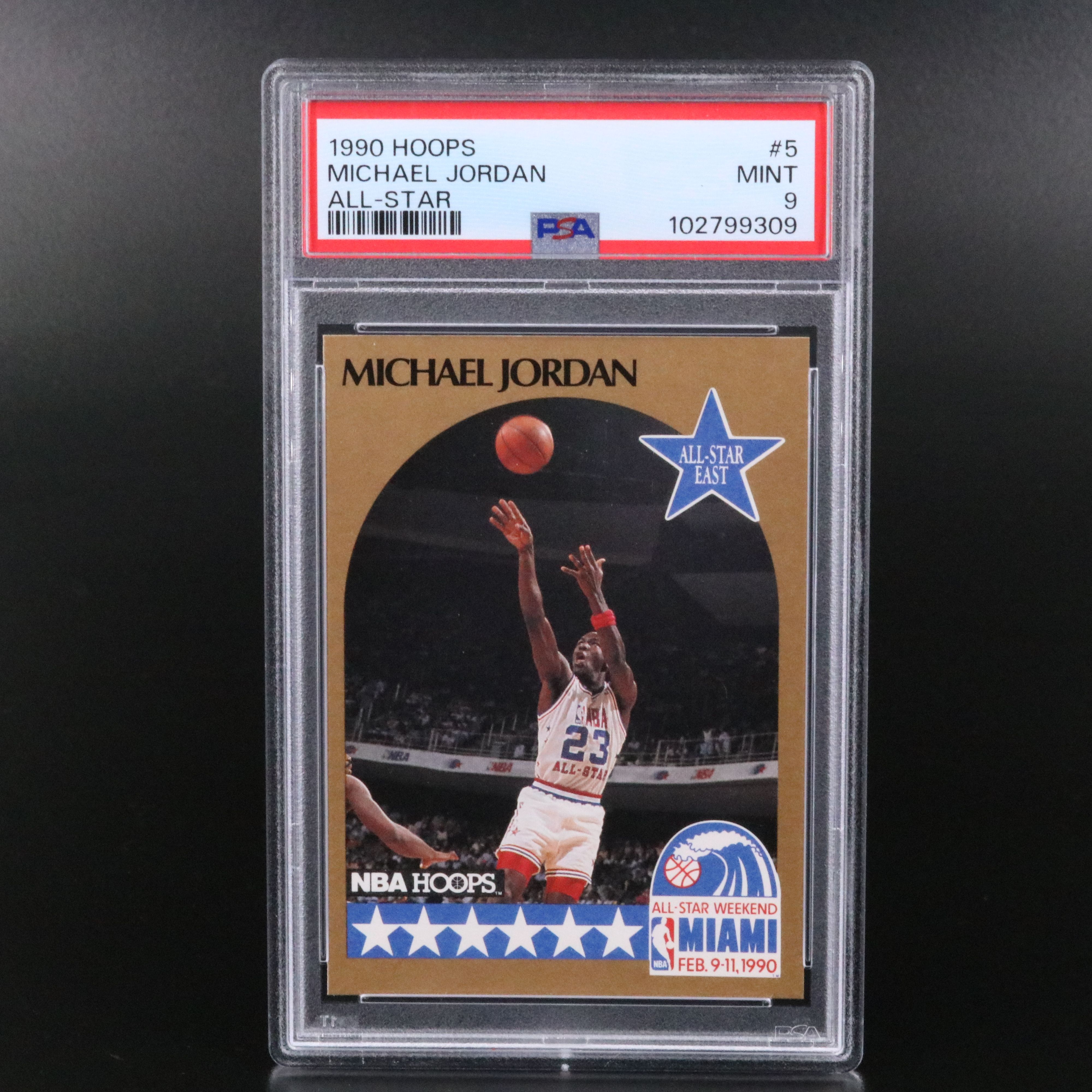 1990 NBA Hoops Michael Jordan All-Star Basketball Card Graded PSA 9