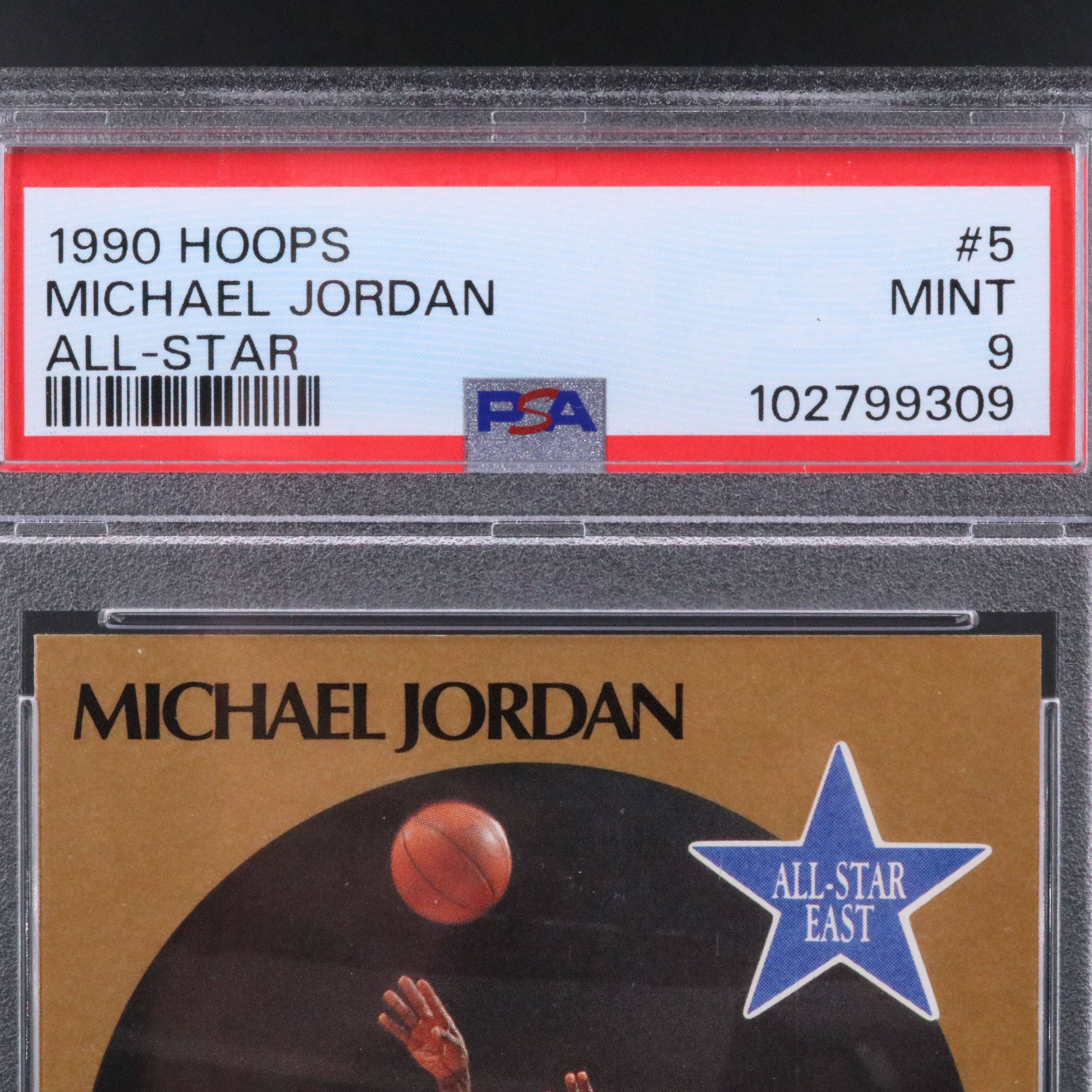 1990 NBA Hoops Michael Jordan All-Star Basketball Card Graded PSA 9