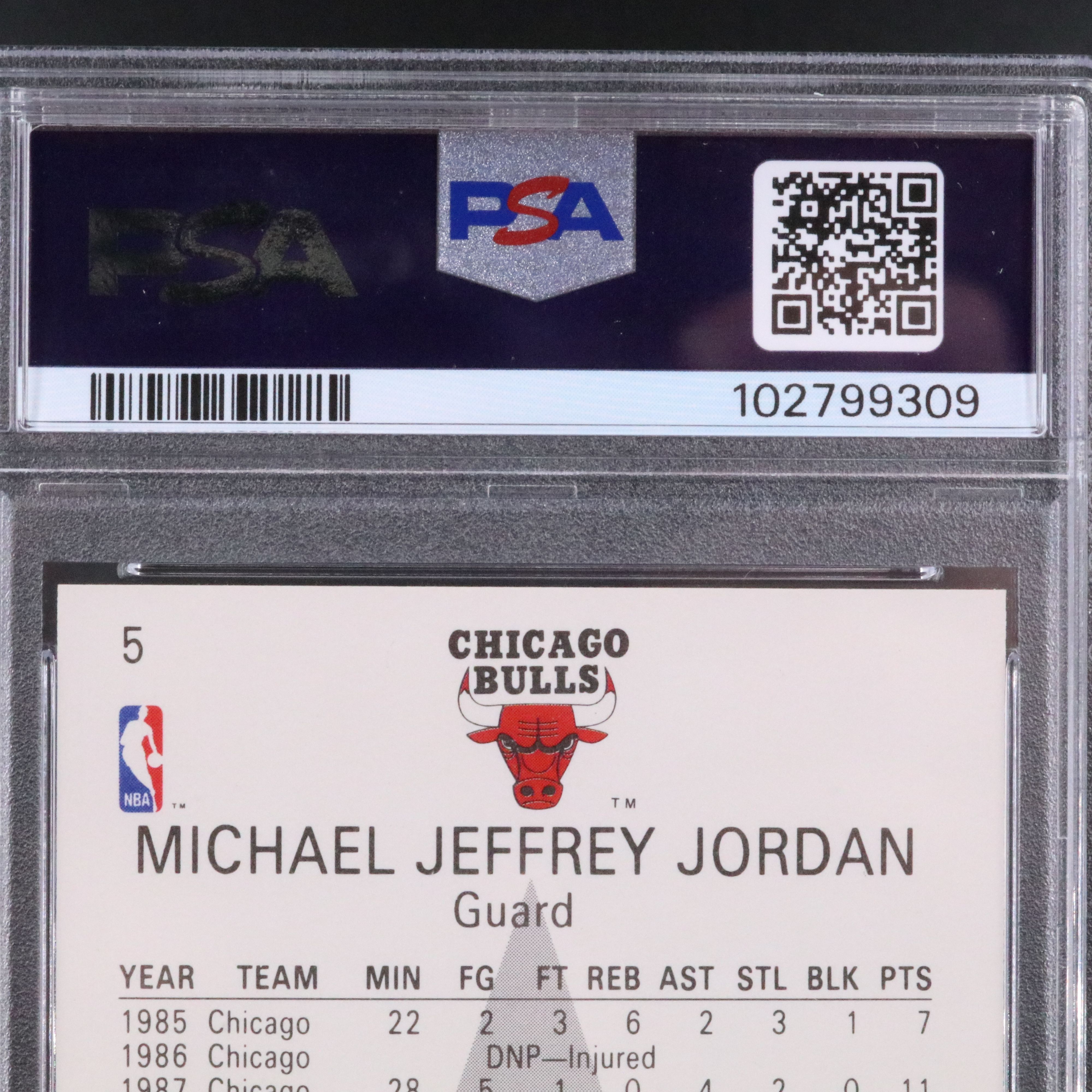 1990 NBA Hoops Michael Jordan All-Star Basketball Card Graded PSA 9