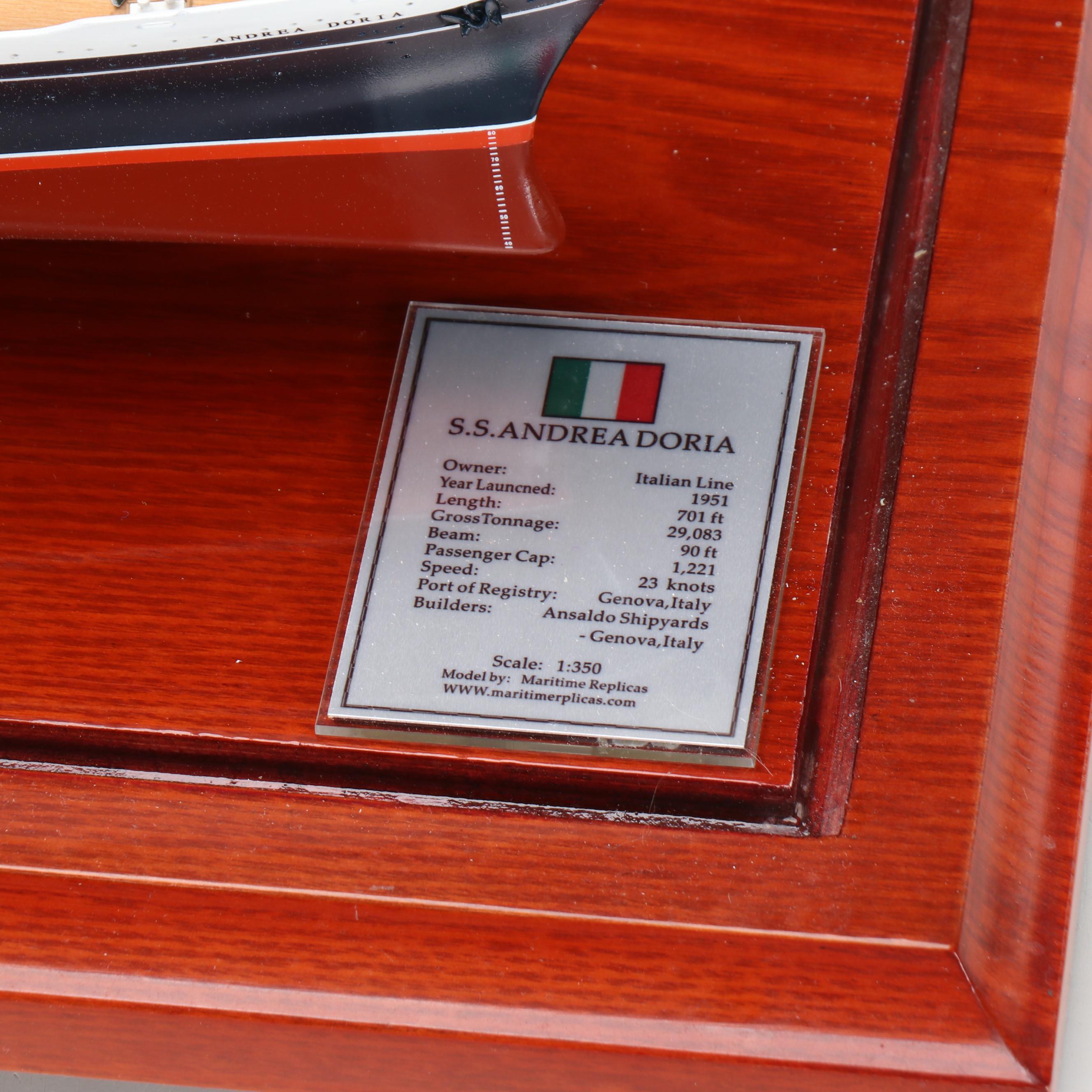 Maritime Replicas "S.S. Andrea Doria" 1:350 Scale Model Ship