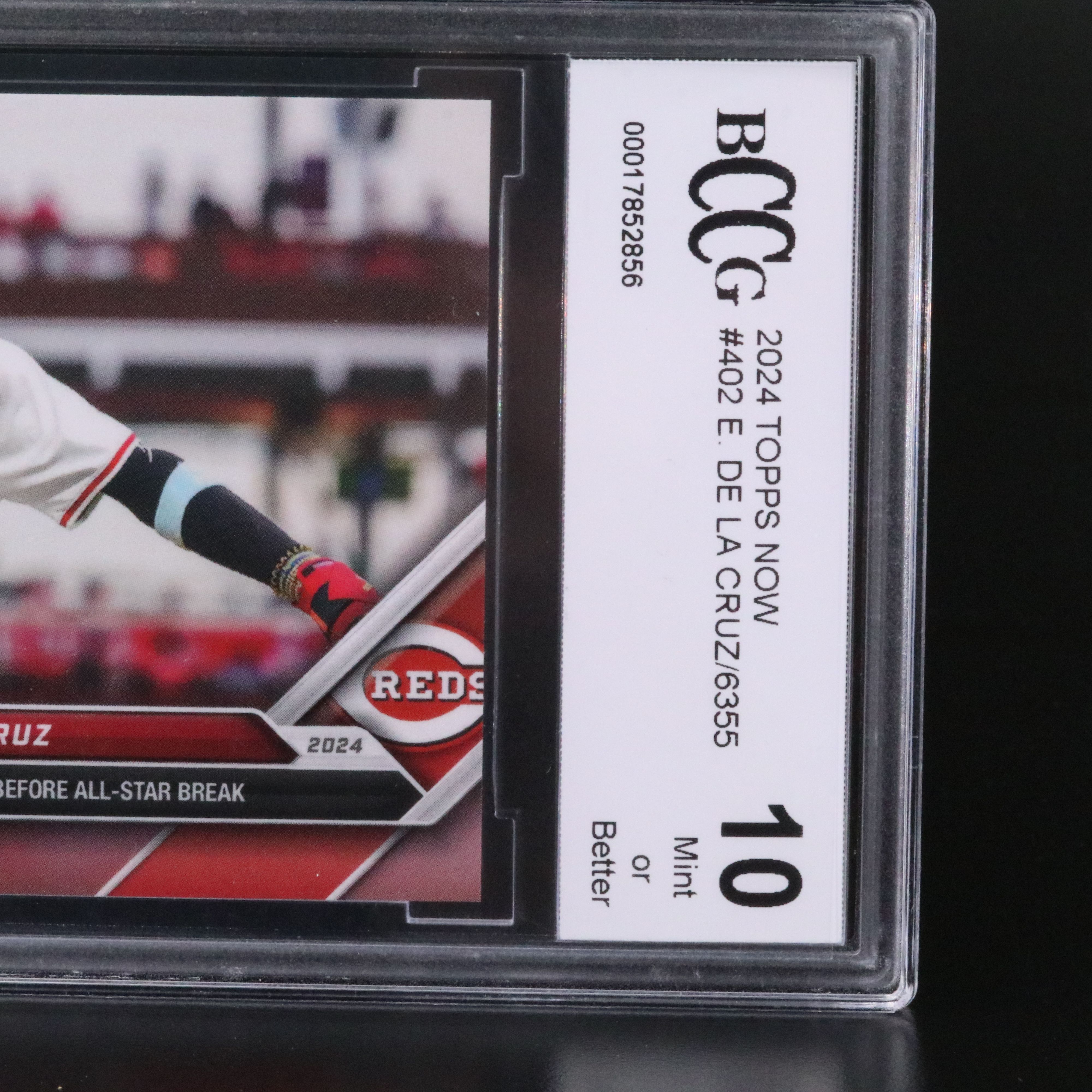 2024 Topps Now Elly De La Cruz Cincinnati Reds Rookie Card Graded BCCG 10