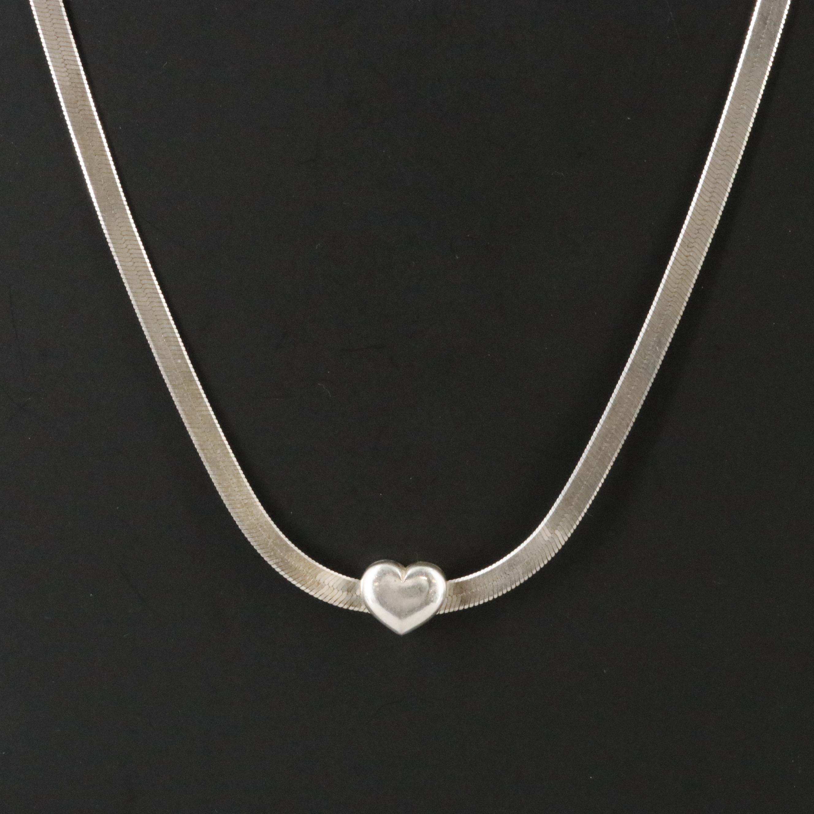 Italian Sterling Heart Necklace
