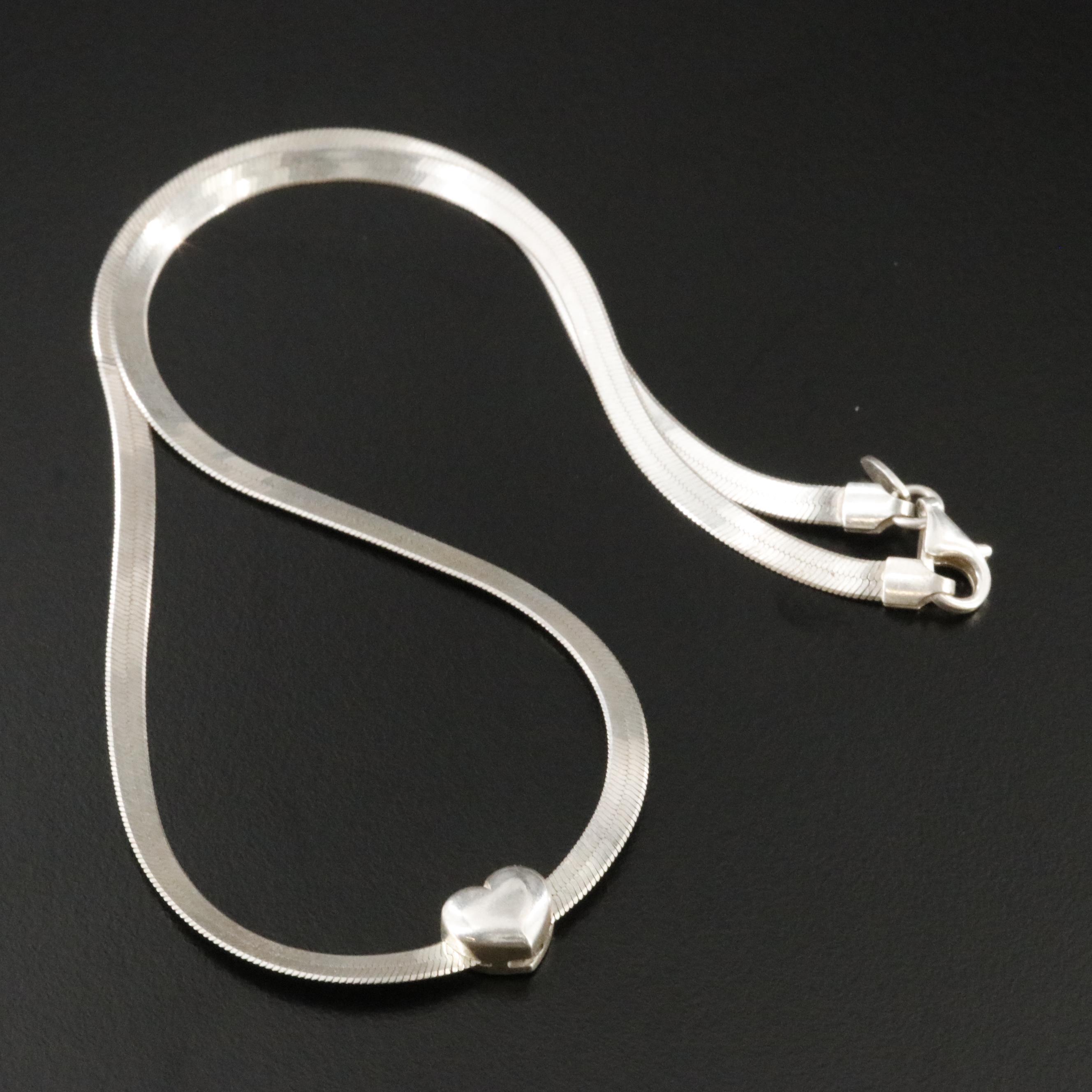 Italian Sterling Heart Necklace