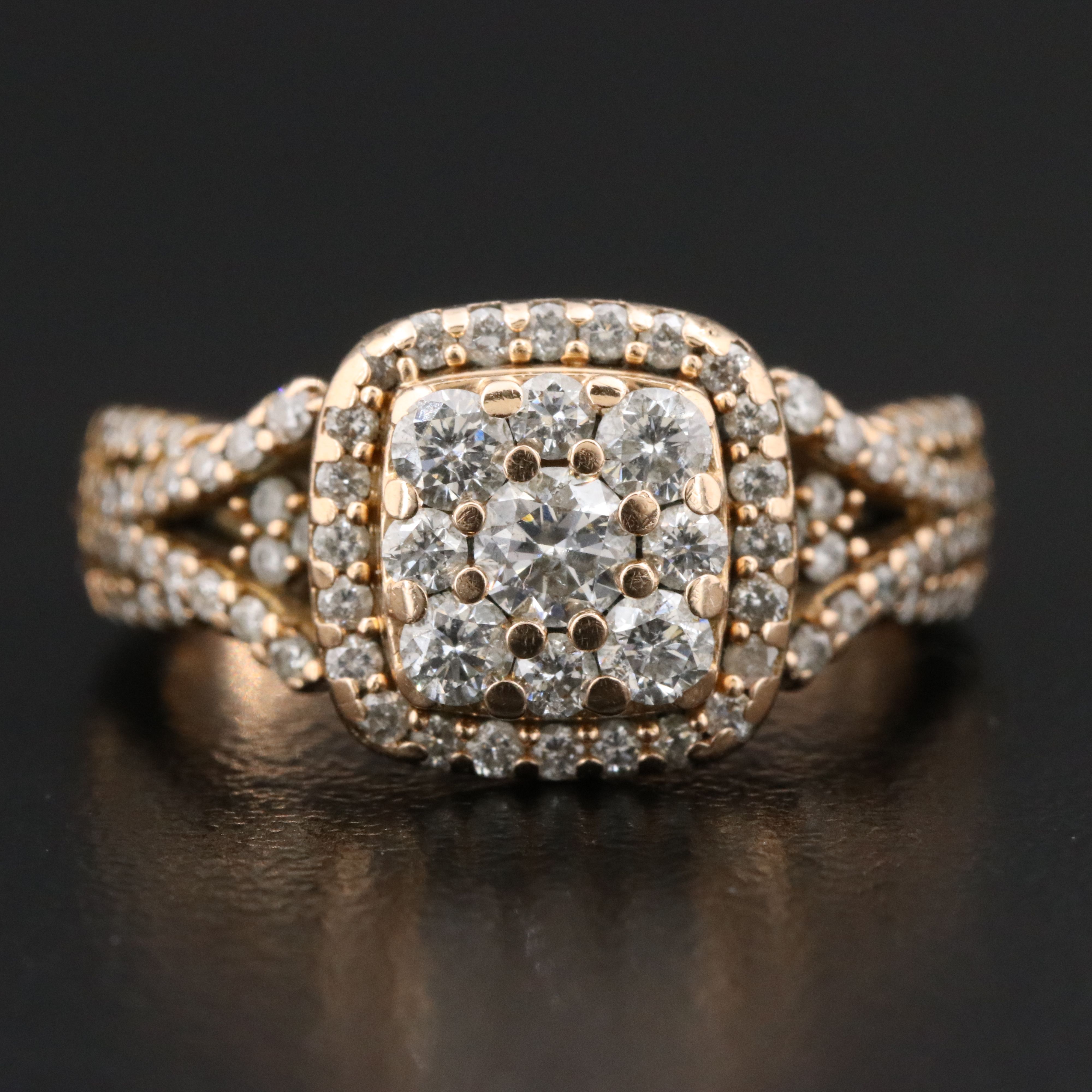 14K Rose Gold 1.01 CTW Diamond Ring