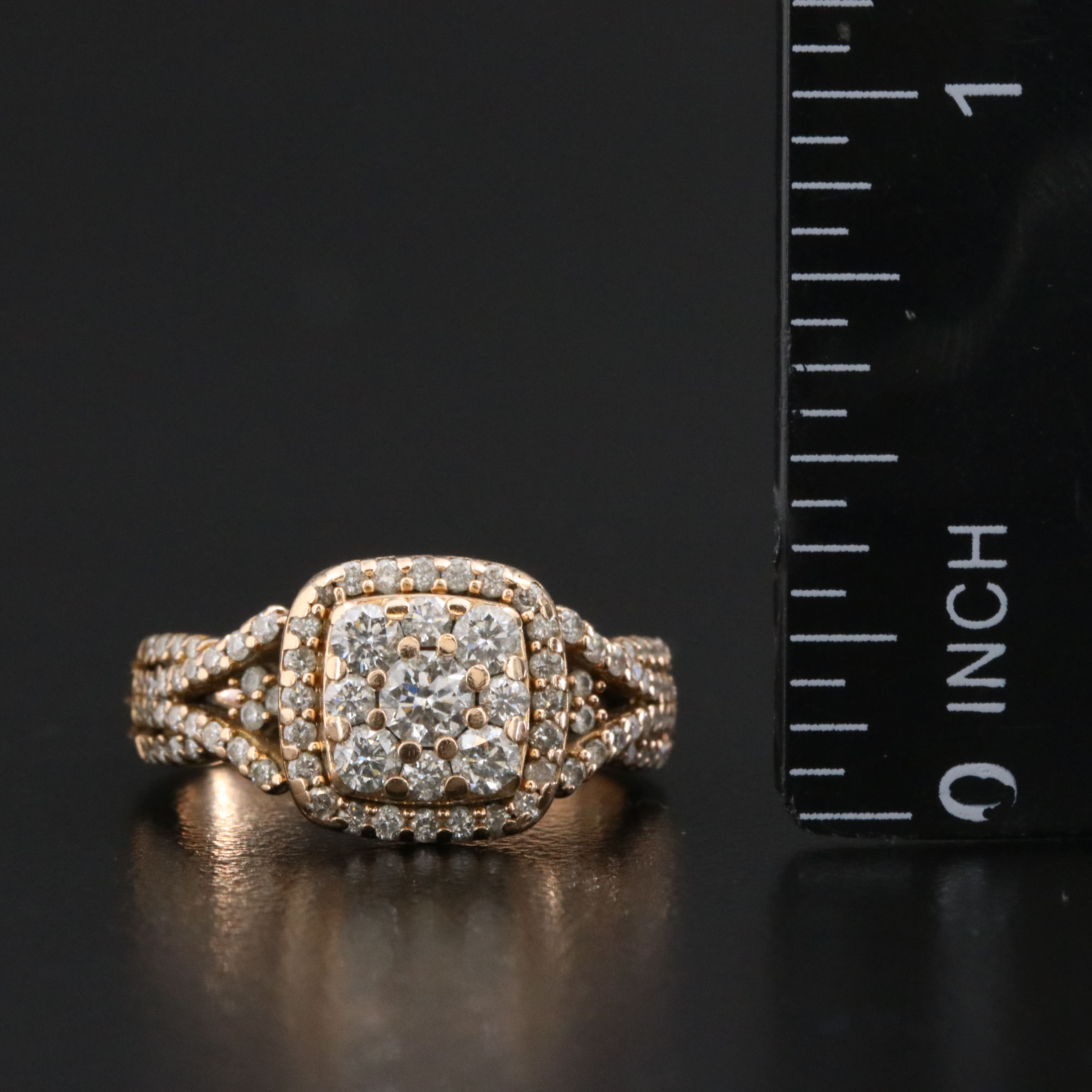 14K Rose Gold 1.01 CTW Diamond Ring