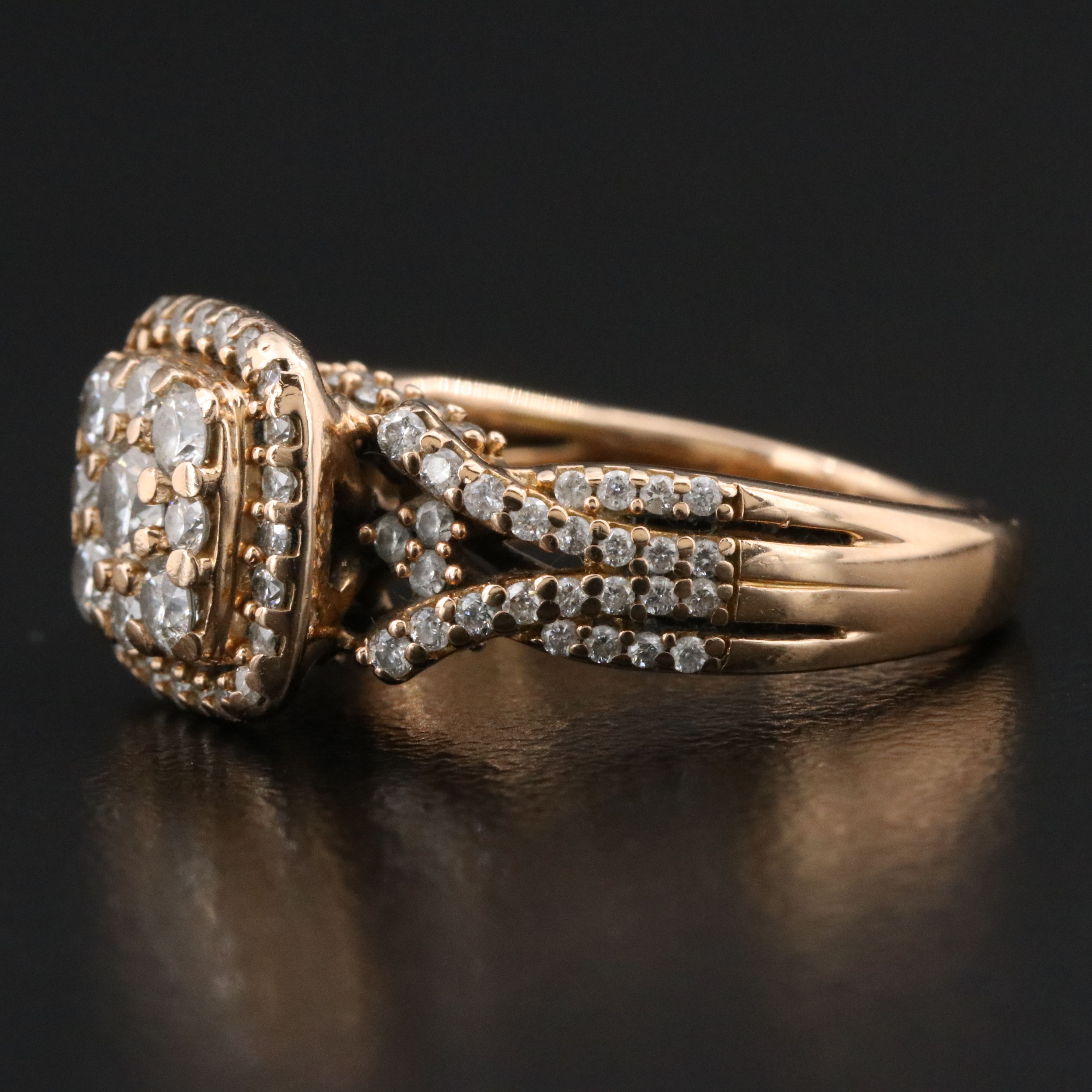 14K Rose Gold 1.01 CTW Diamond Ring