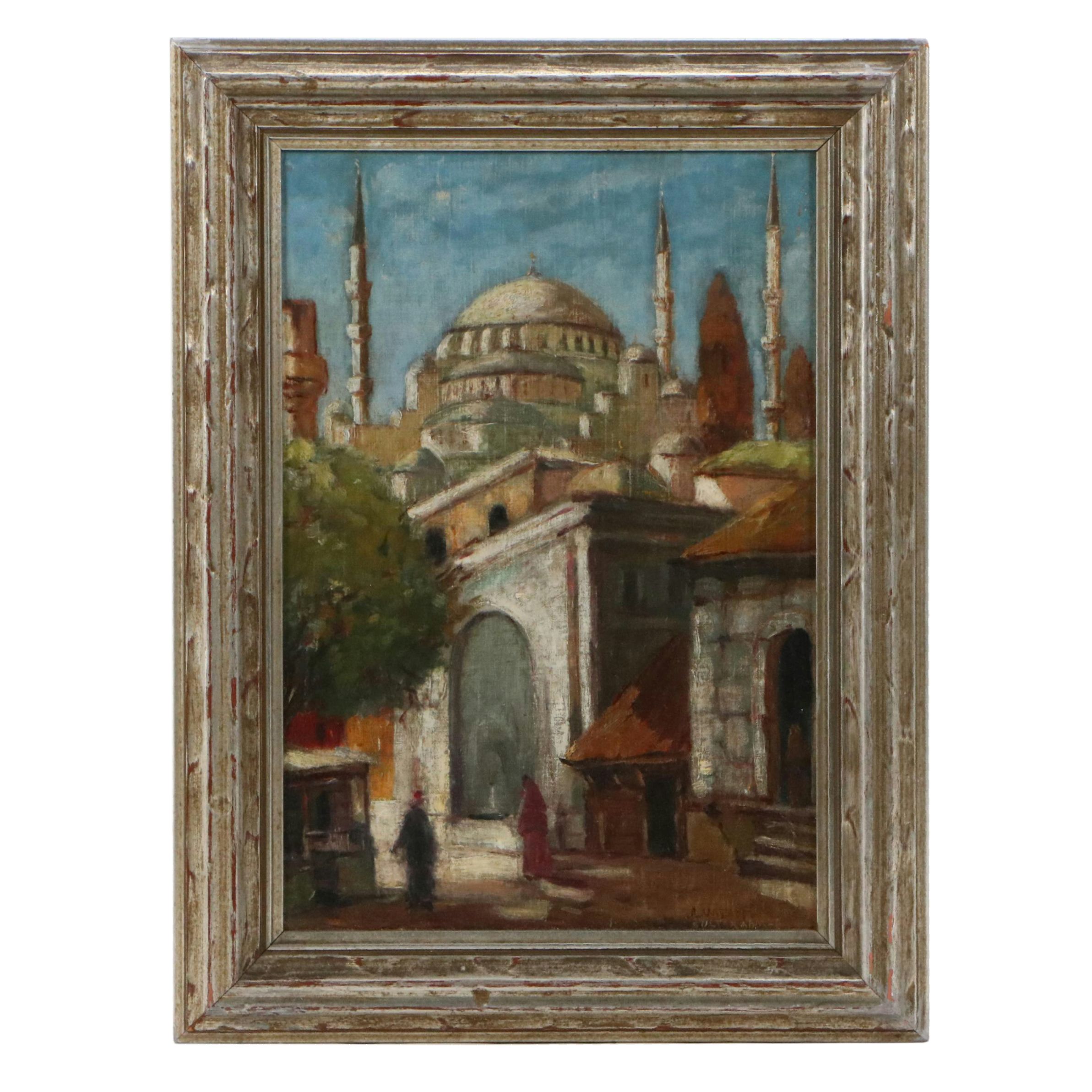 Ramzaef Oil Painting of Turkish Mosque "Sultan Ahmed"