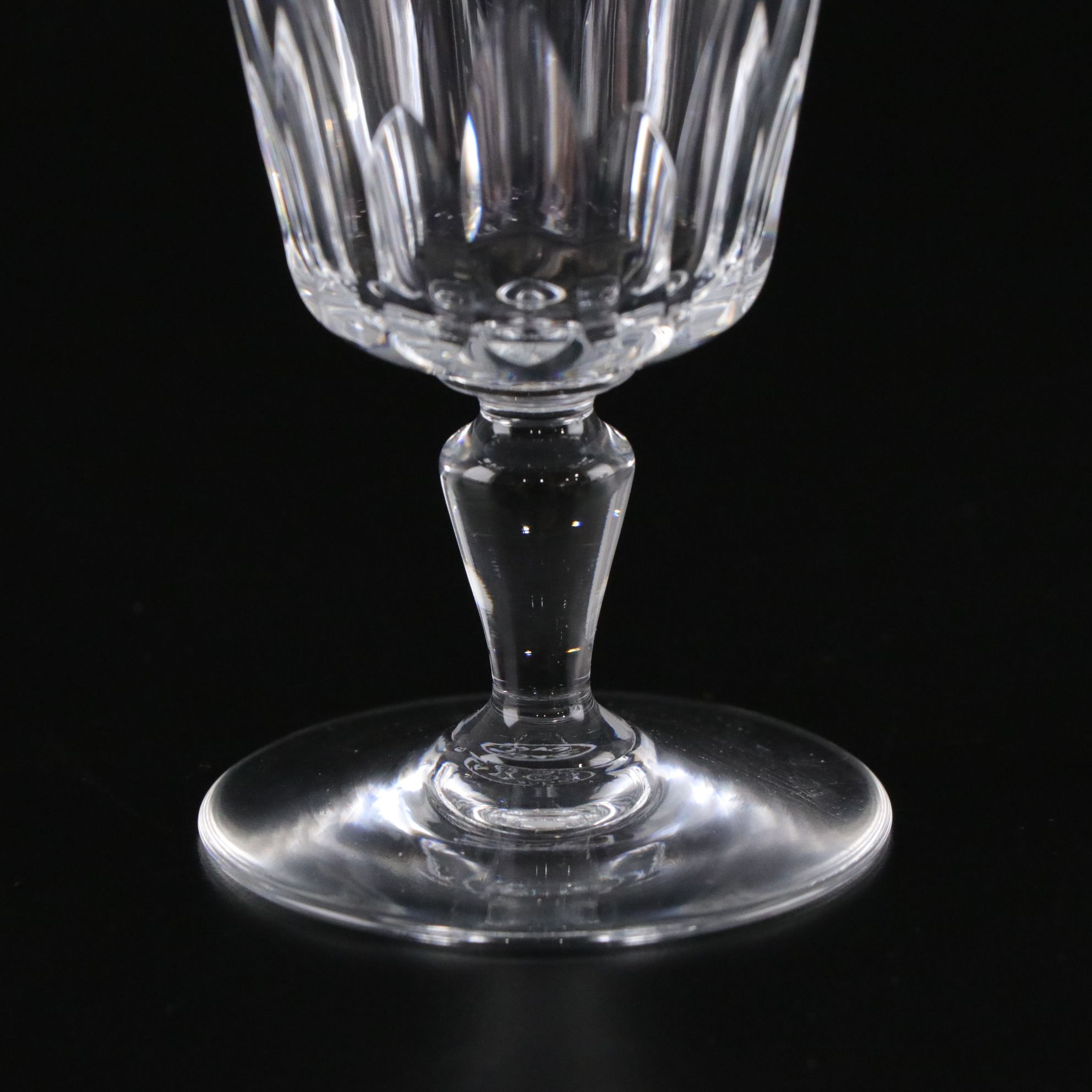 Baccarat "Biarritz" Cut Crystal Claret Wine Glasses