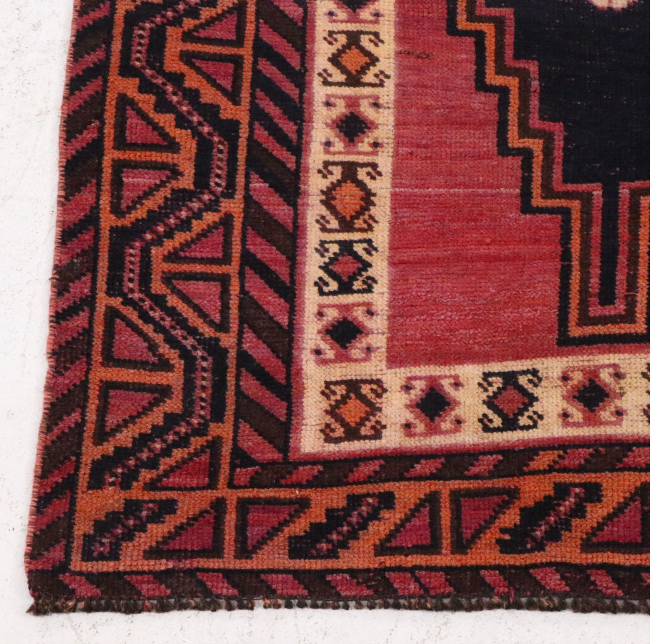 4'11 x 10'8 Hand-Knotted Persian Kurdish Area Rug