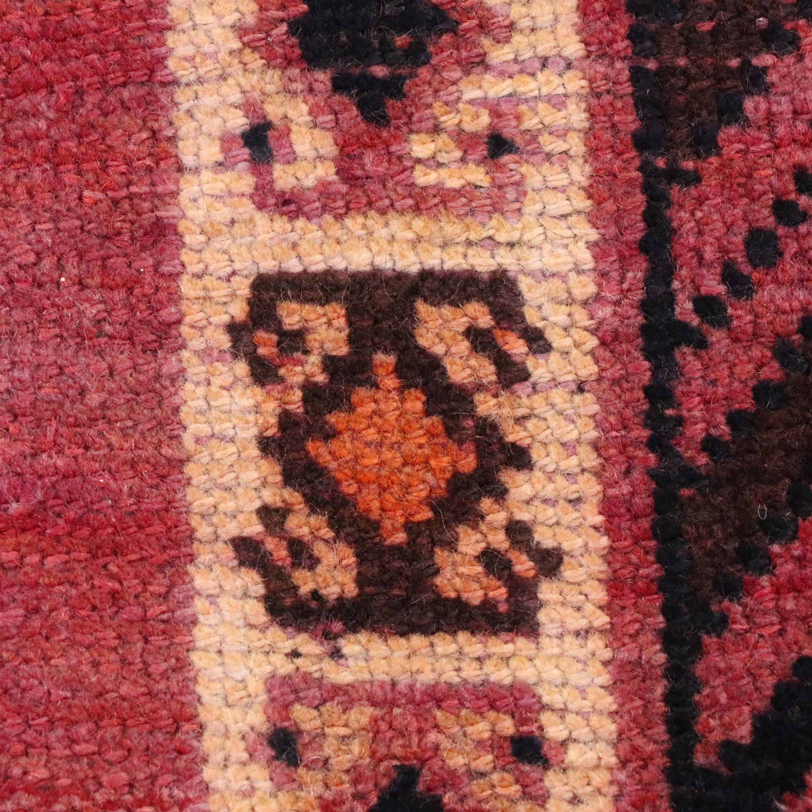 4'11 x 10'8 Hand-Knotted Persian Kurdish Area Rug