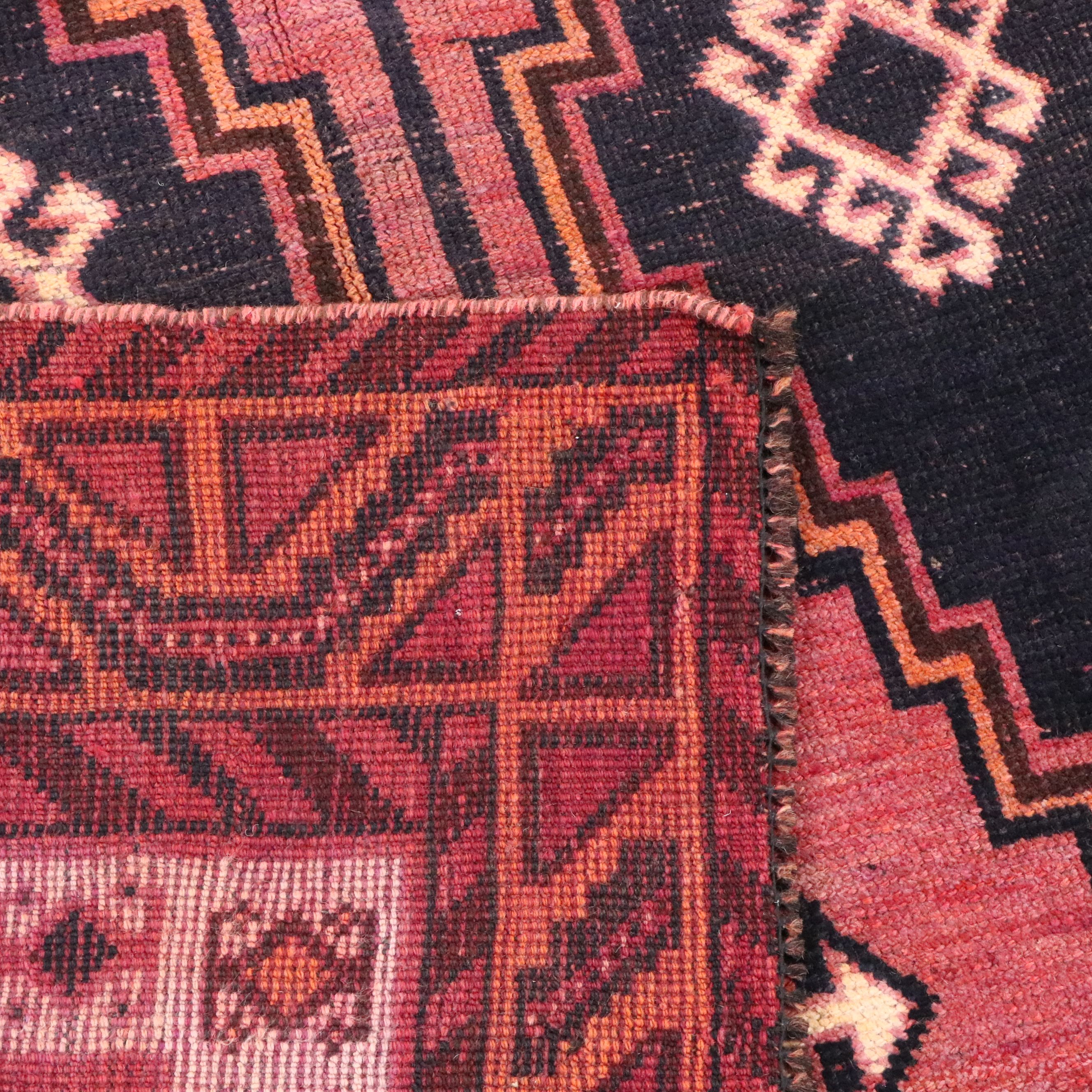 4'11 x 10'8 Hand-Knotted Persian Kurdish Area Rug