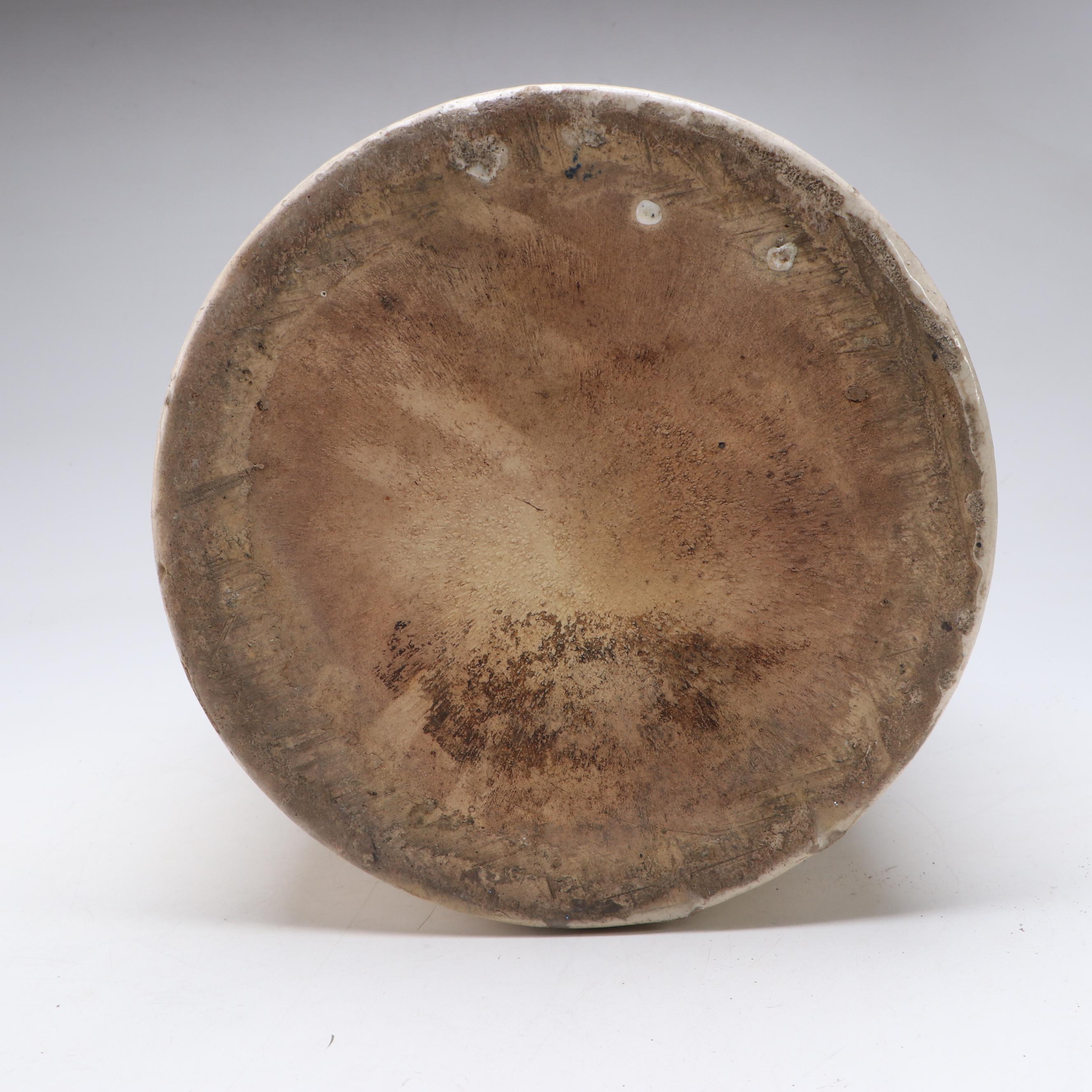 Pennsylvania Salt Glazed Crock with Cobalt Stencil Decoration and Other Crocks