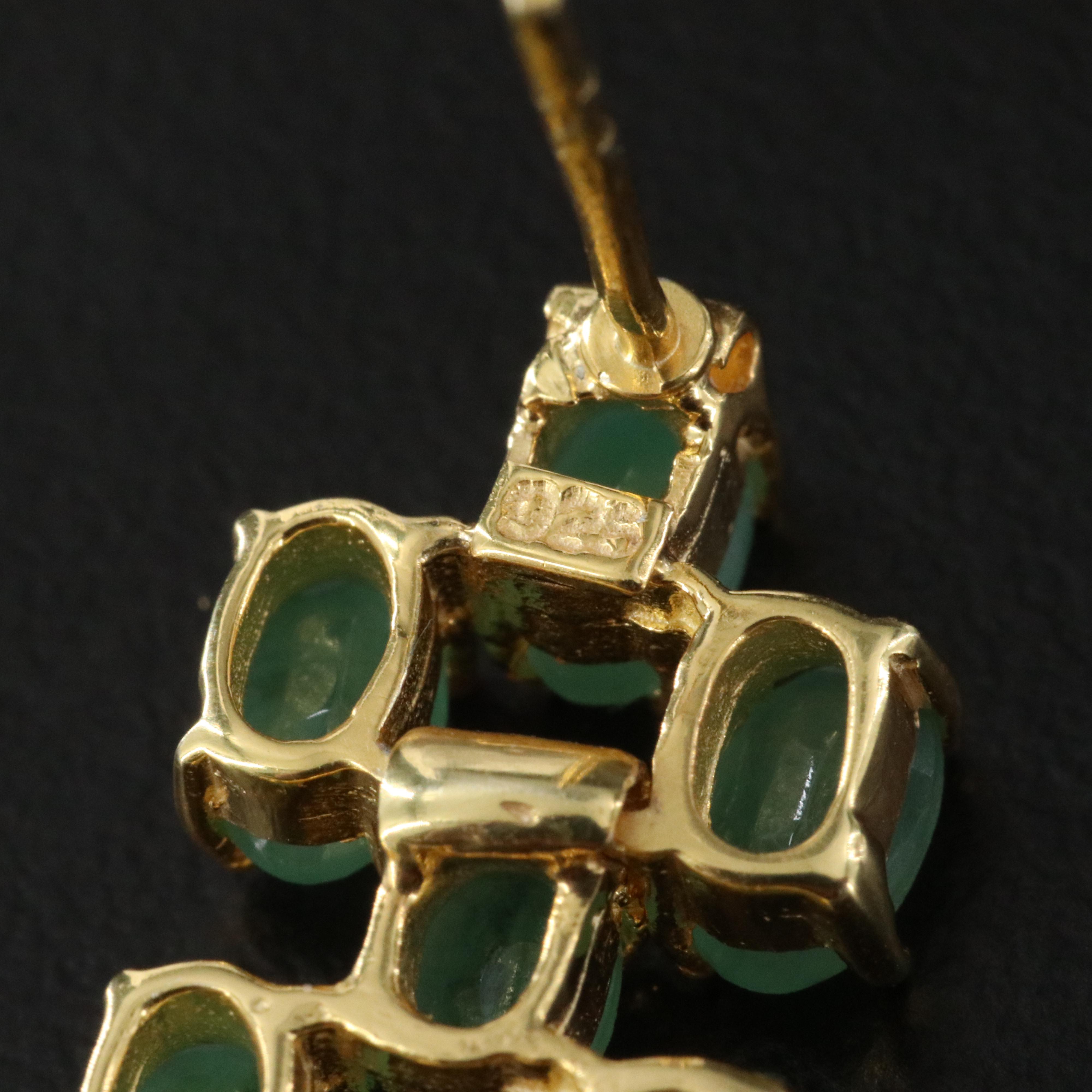 Sterling Emerald Earrings