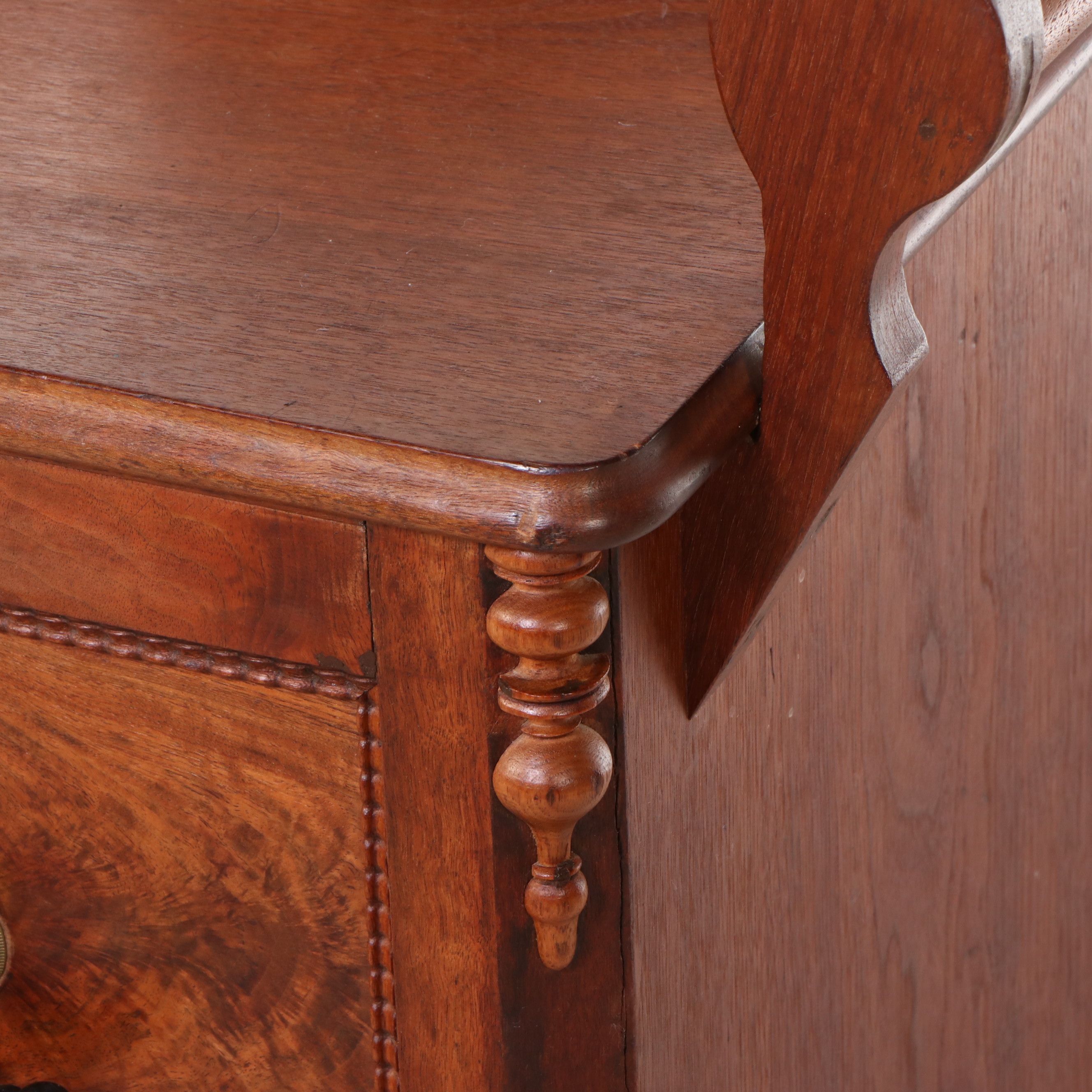 American Empire Style Burl Chest of Drawers, Mid to Late 19th Century