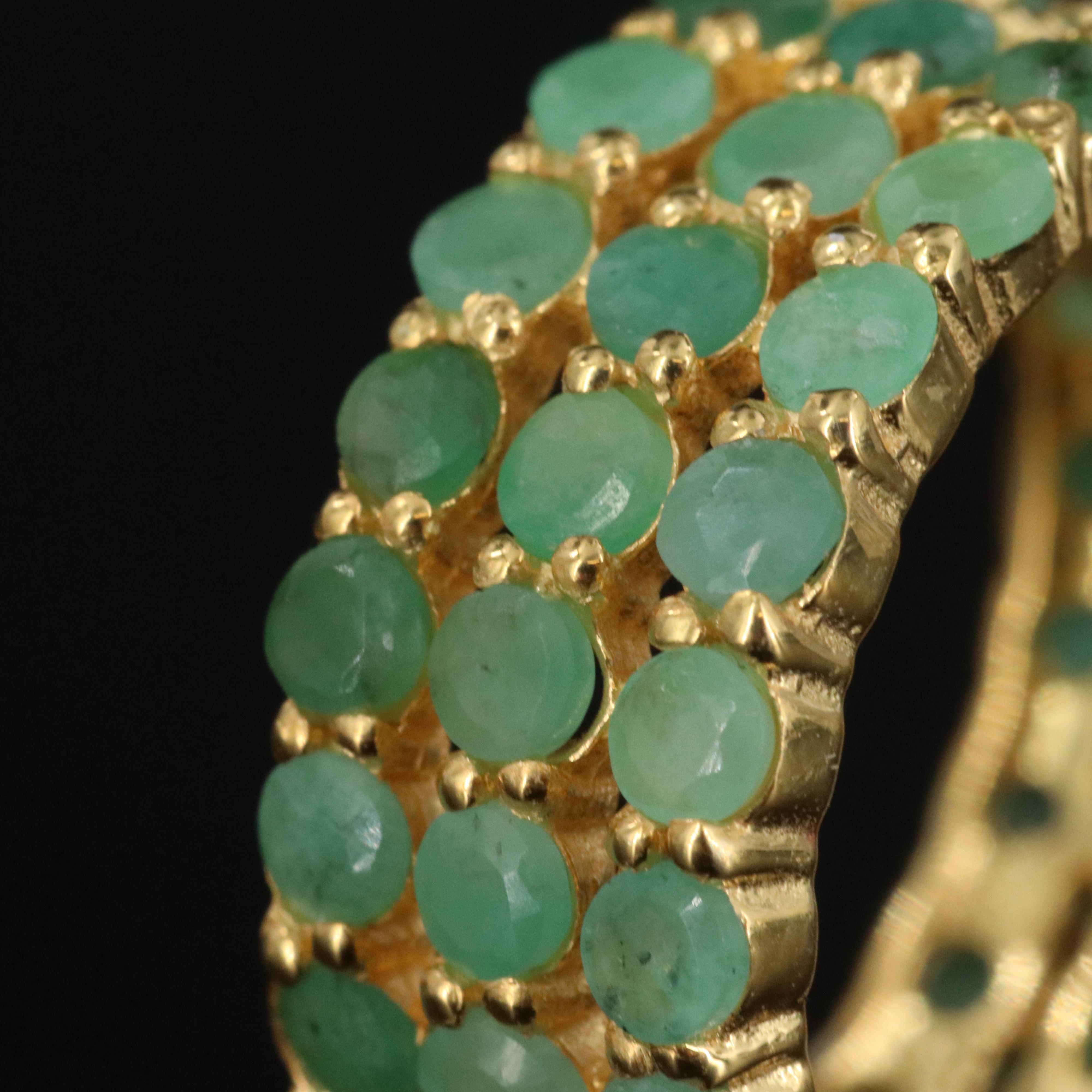 Sterling Emerald Eternity Band