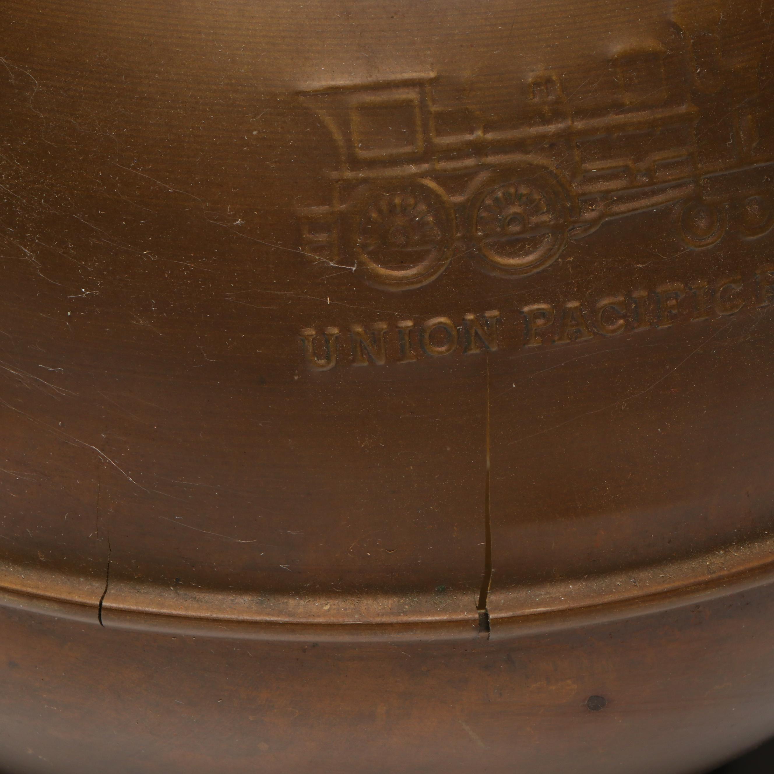 Brass Duck Figurine with Railroad Spitoon and Bell