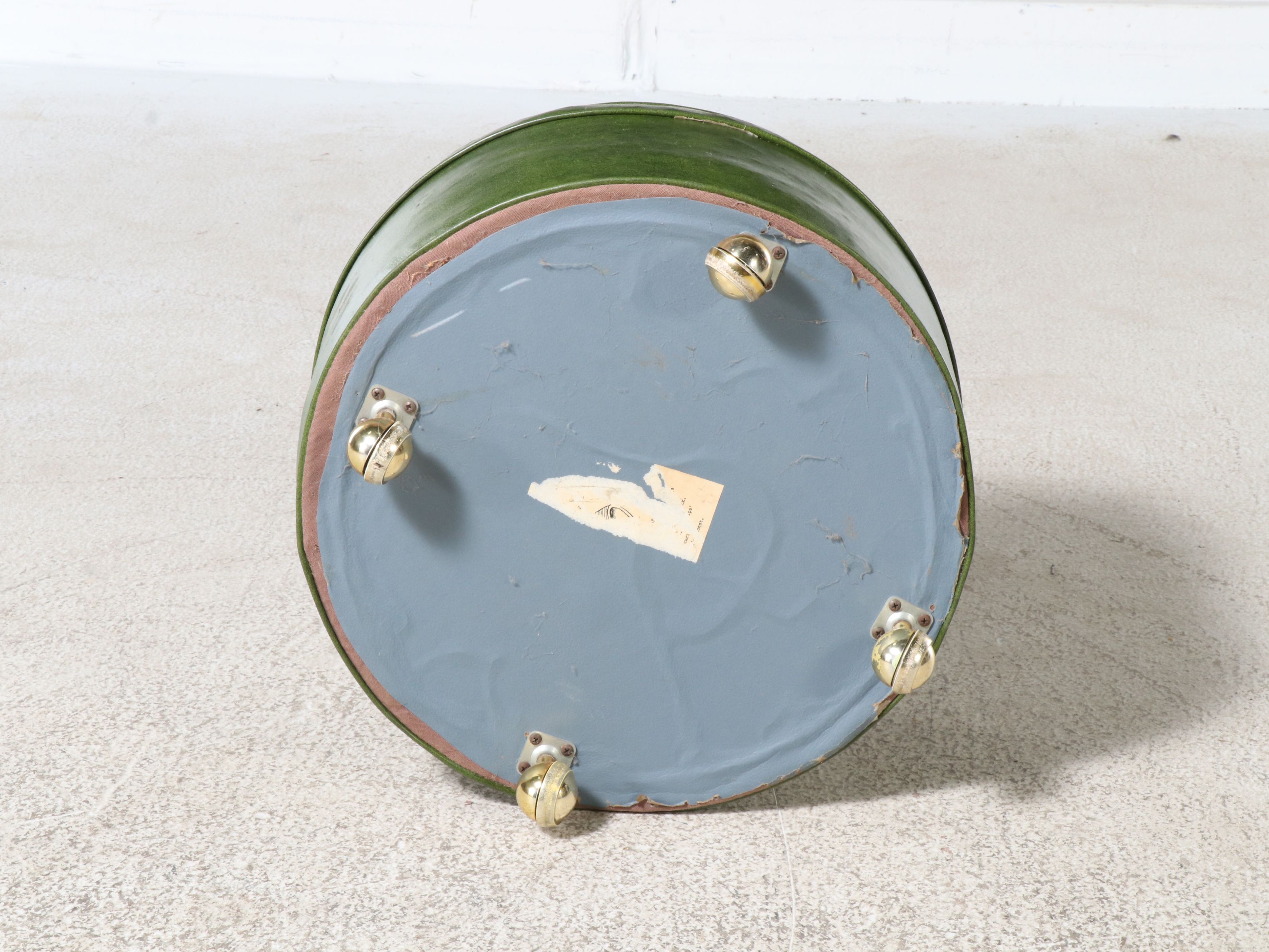 Vinyl Ottoman on Ball Casters, Mid to Late 20th Century