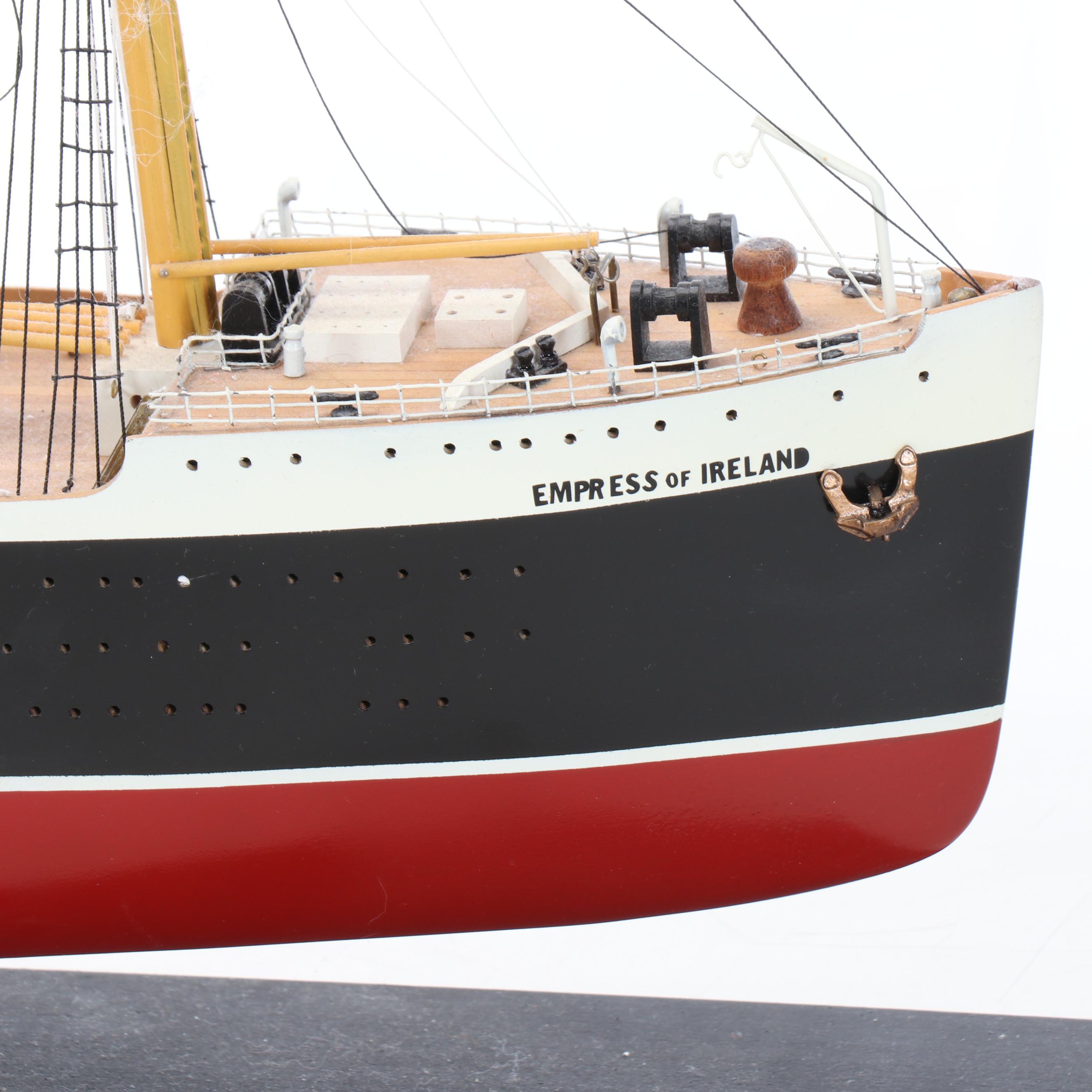 Handcrafted "Empress of Ireland" Wooden Model Ship