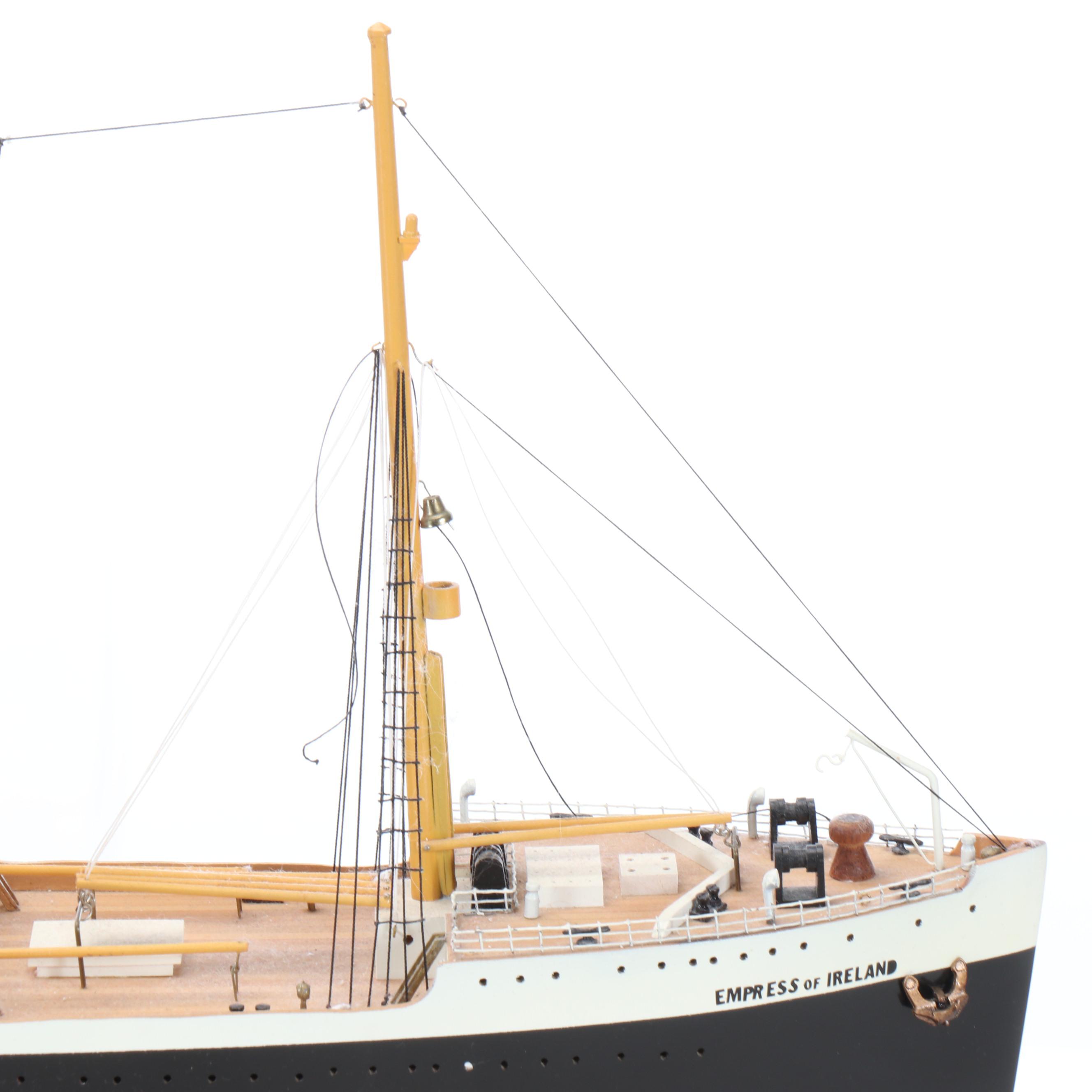 Handcrafted "Empress of Ireland" Wooden Model Ship