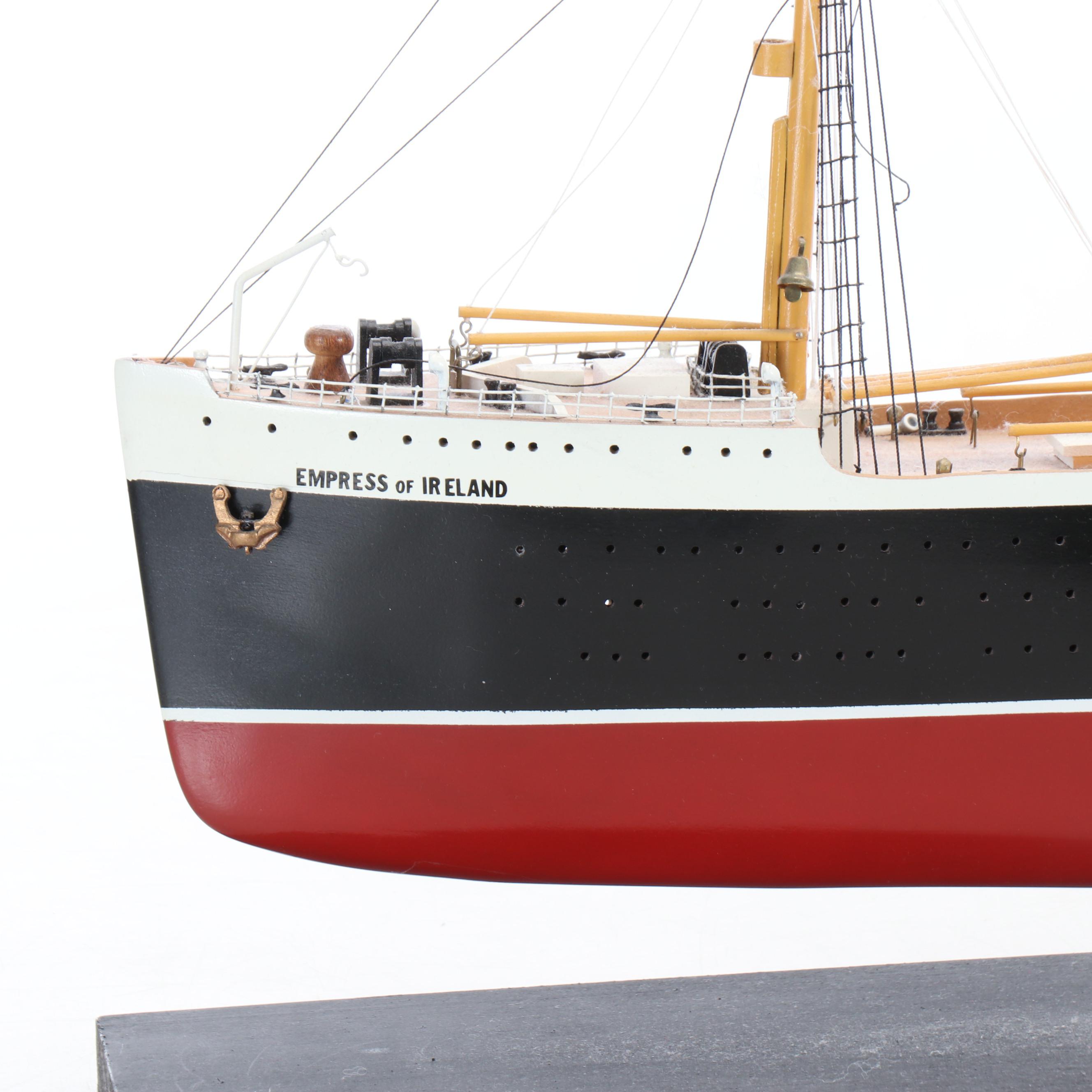 Handcrafted "Empress of Ireland" Wooden Model Ship